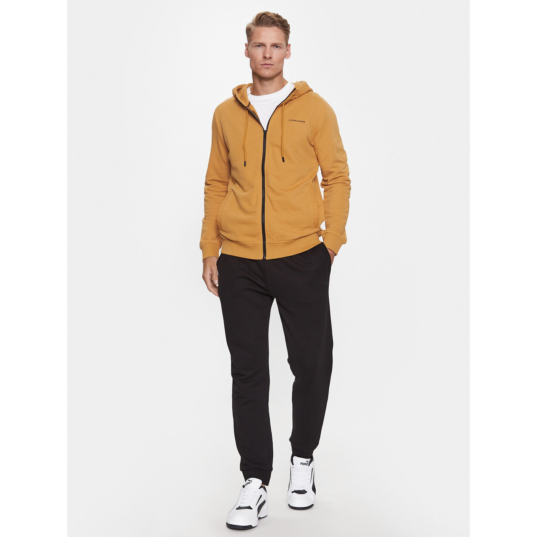 Volcano Суитшърт B-Poll M01131-W24 Жълт Regular Fit - Pepit.bg