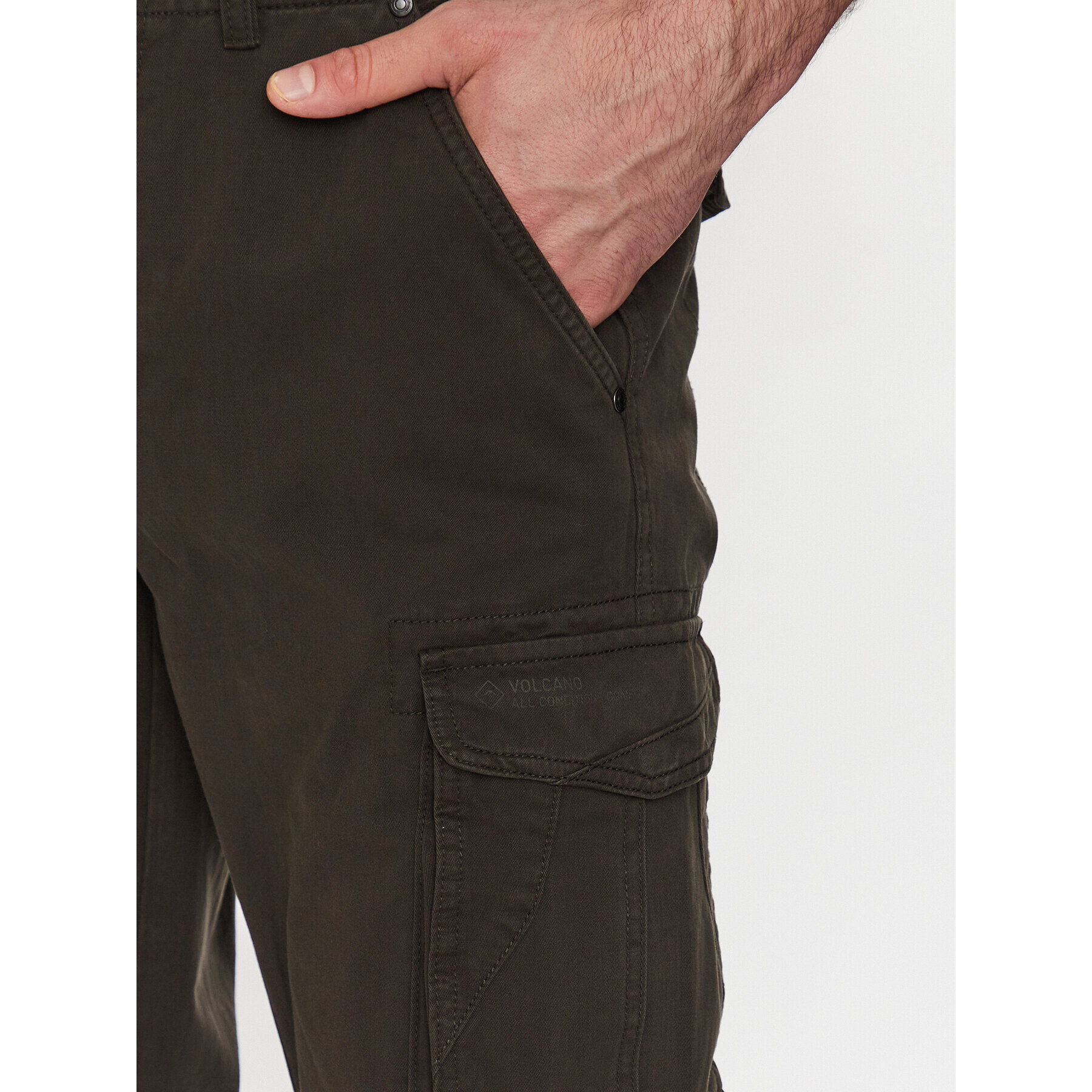 Volcano Текстилни панталони Hampter M07234-S23 Каки Regular Fit - Pepit.bg