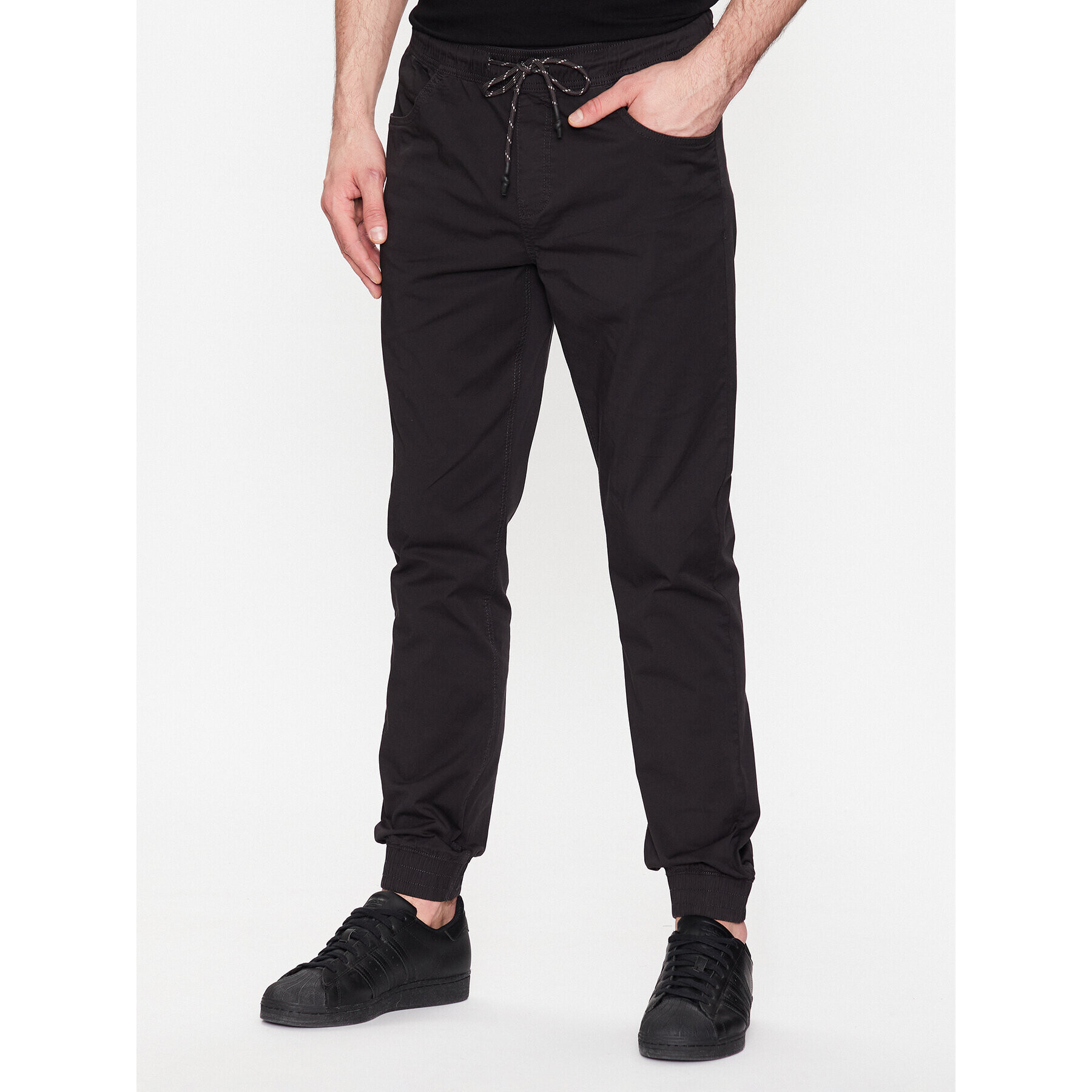 Volcano Текстилни панталони M07236-S23 Сив Regular Fit - Pepit.bg