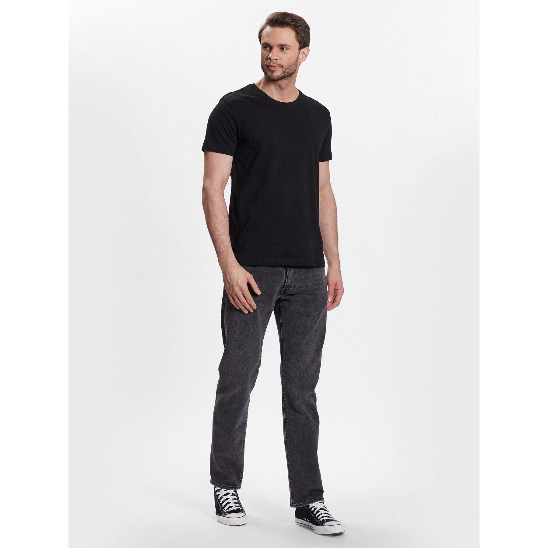 Volcano Тишърт Basic M02001-S23 Черен Regular Fit - Pepit.bg