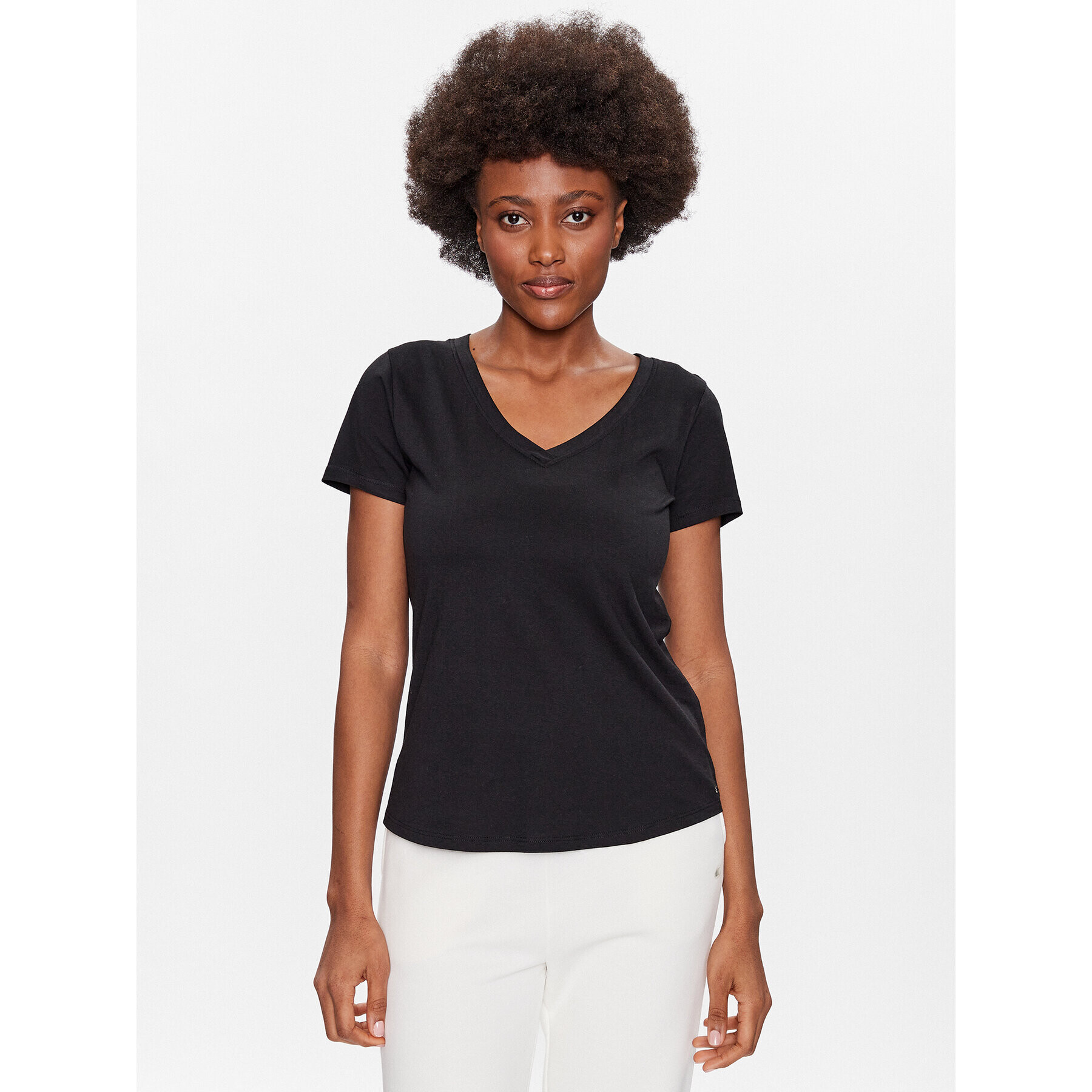 Volcano Тишърт Fany L02078-S23 Черен Regular Fit - Pepit.bg