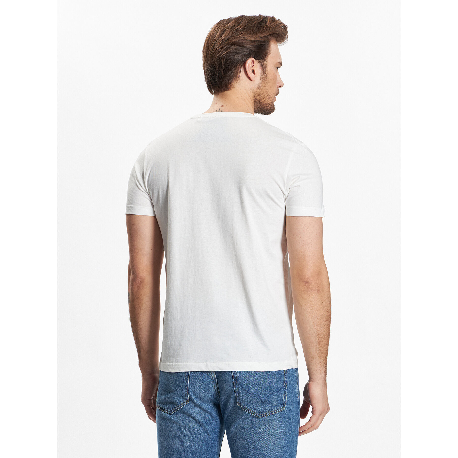 Volcano Тишърт M02006-S23 Бял Regular Fit - Pepit.bg