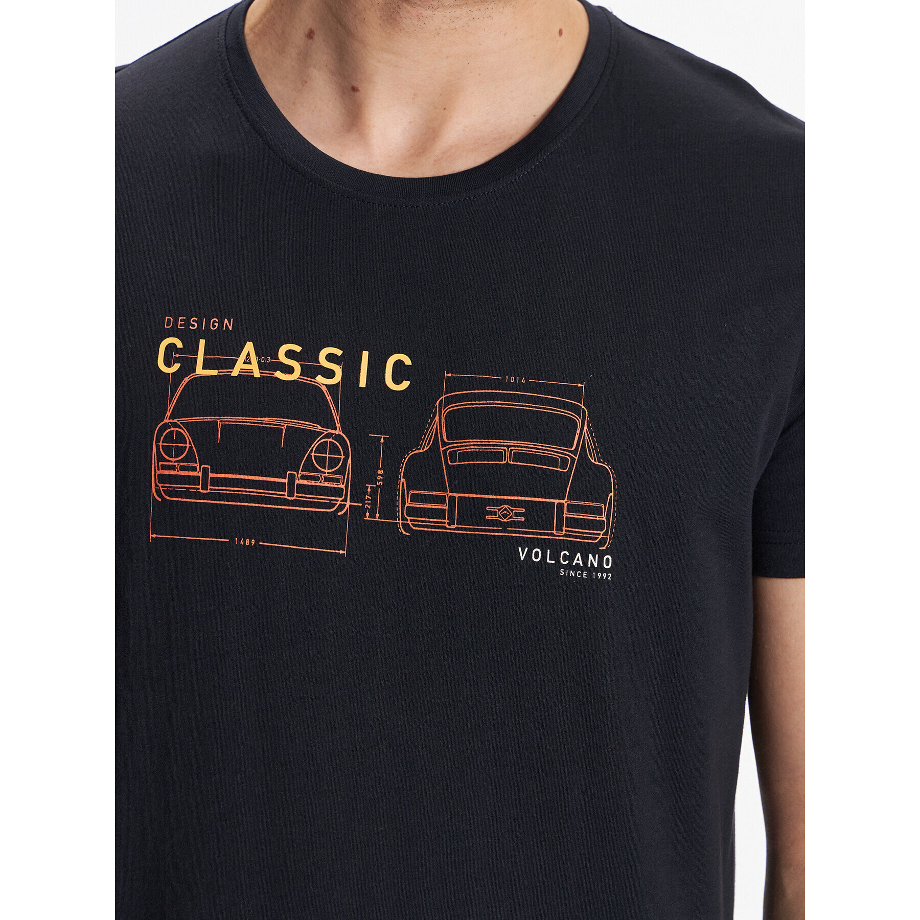 Volcano Тишърт M02006-S23 Черен Regular Fit - Pepit.bg