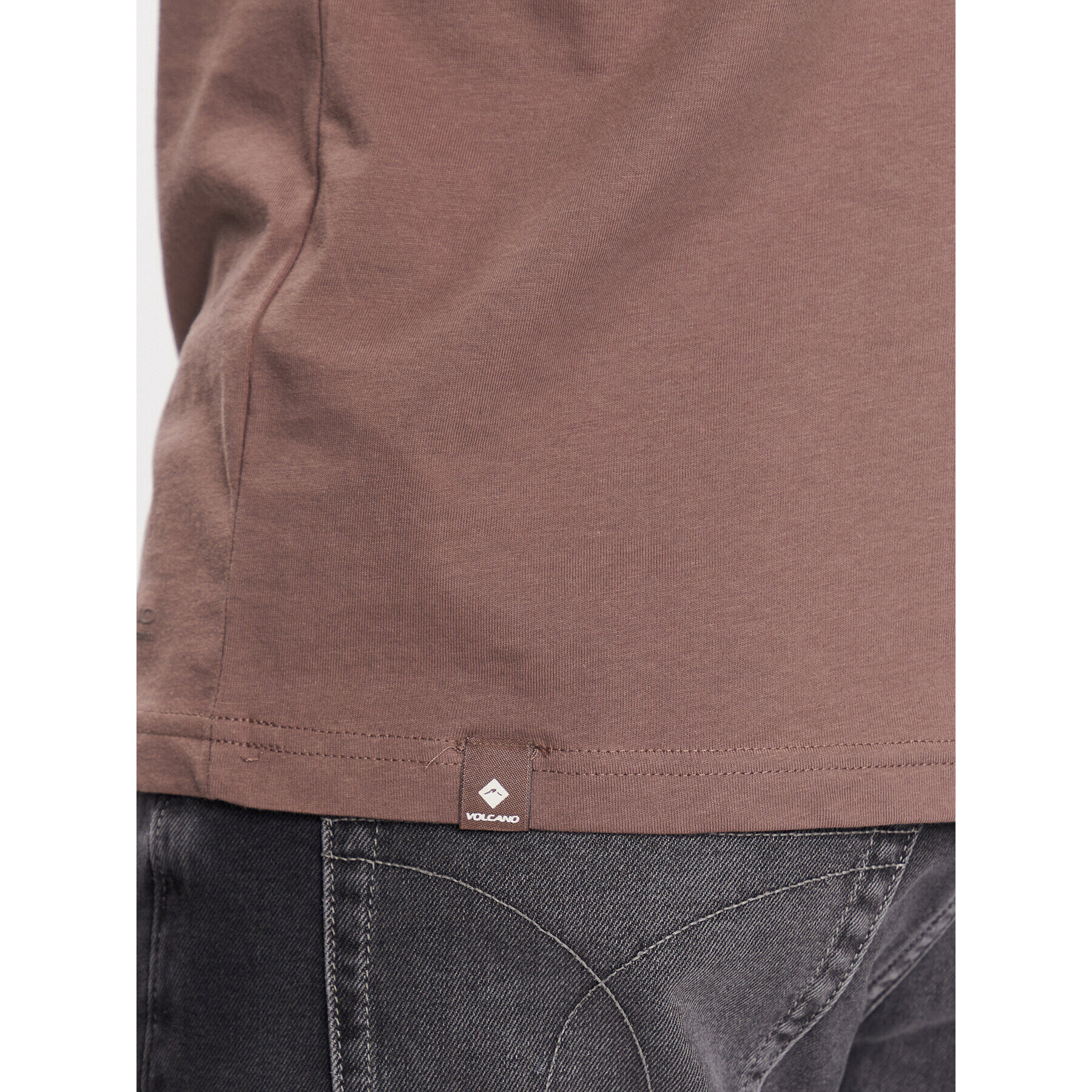Volcano Тишърт Slit M02370-S23 Кафяв Regular Fit - Pepit.bg