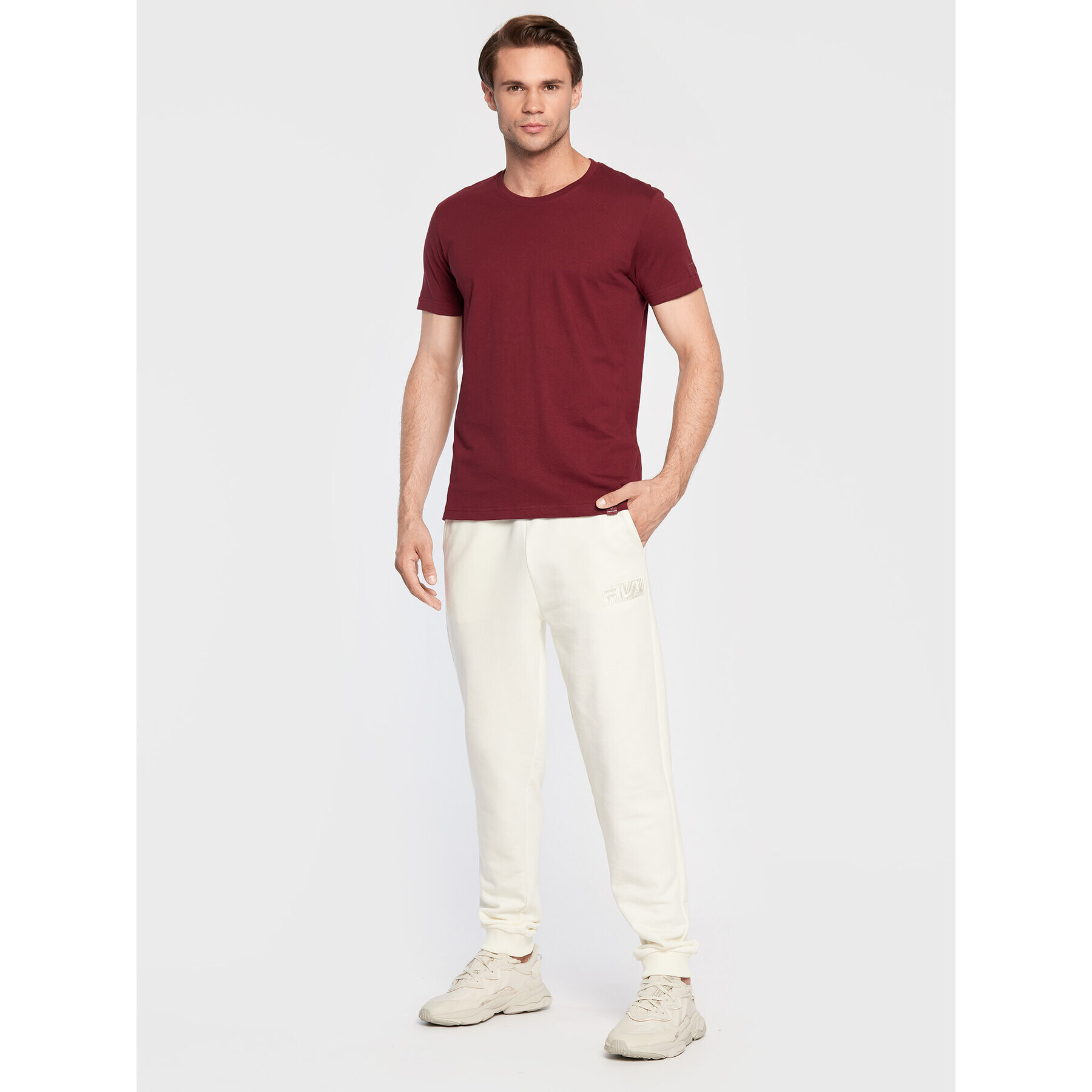 Volcano Тишърт T-Basic M02056-W23 Бордо Regular Fit - Pepit.bg