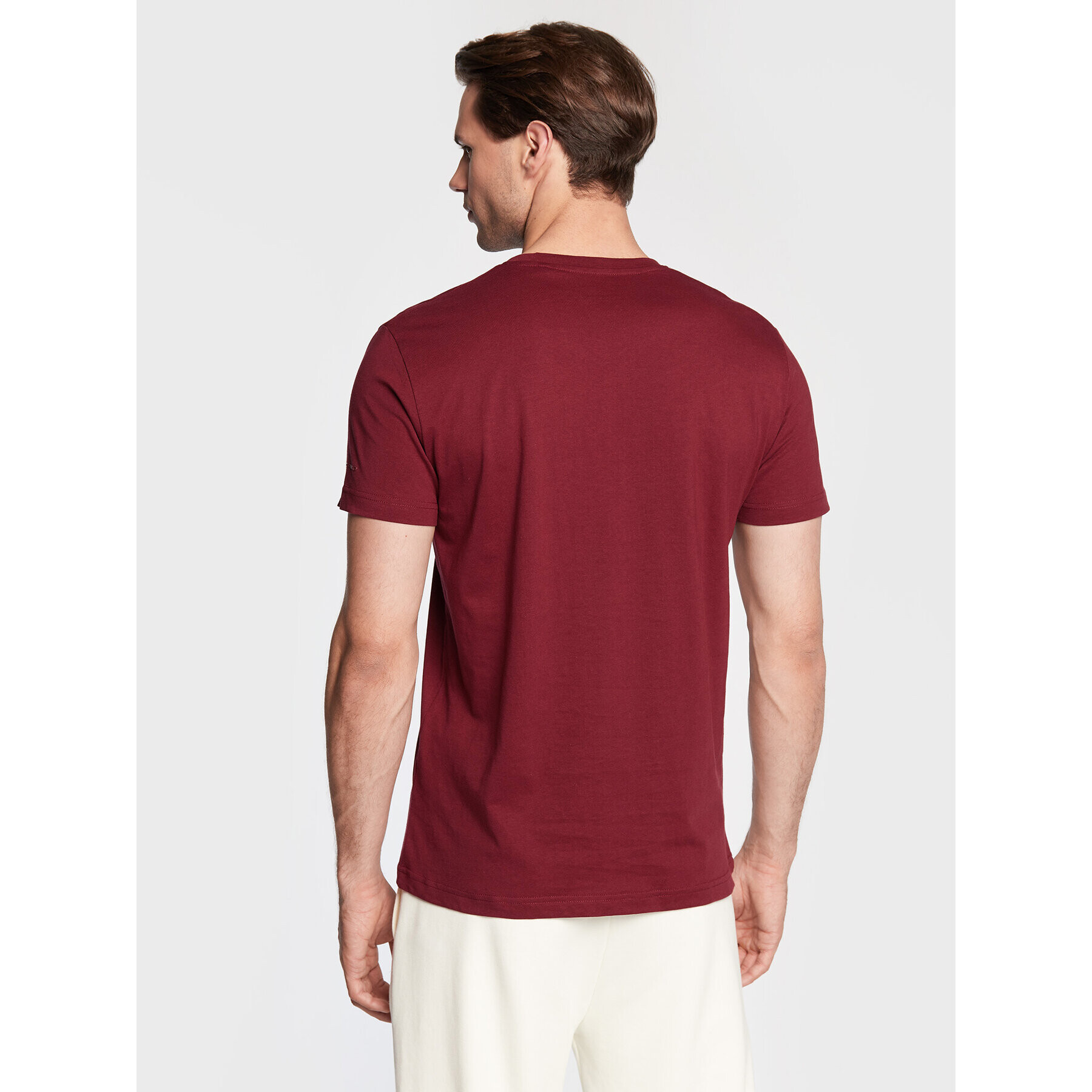 Volcano Тишърт T-Basic M02056-W23 Бордо Regular Fit - Pepit.bg