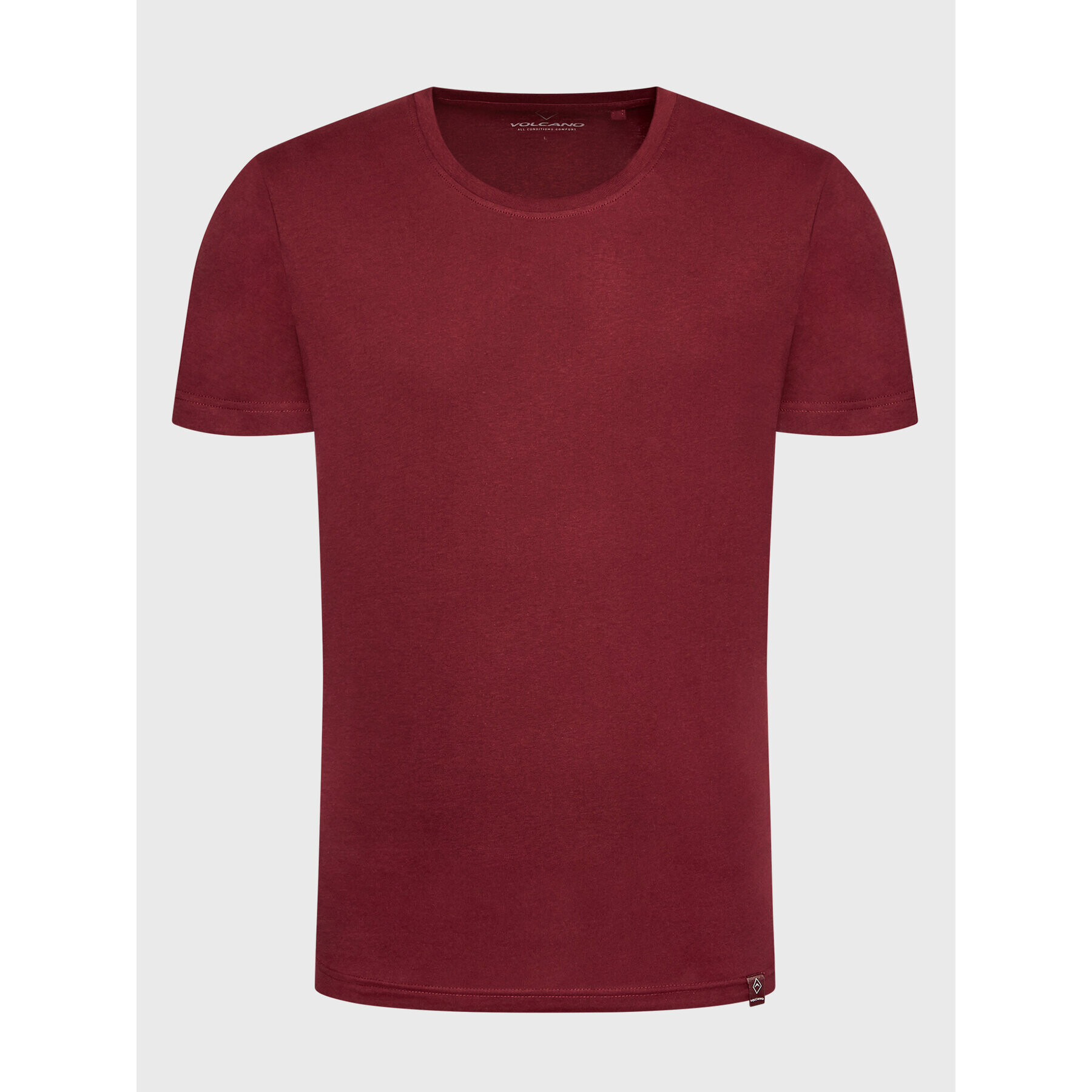 Volcano Тишърт T-Basic M02056-W23 Бордо Regular Fit - Pepit.bg