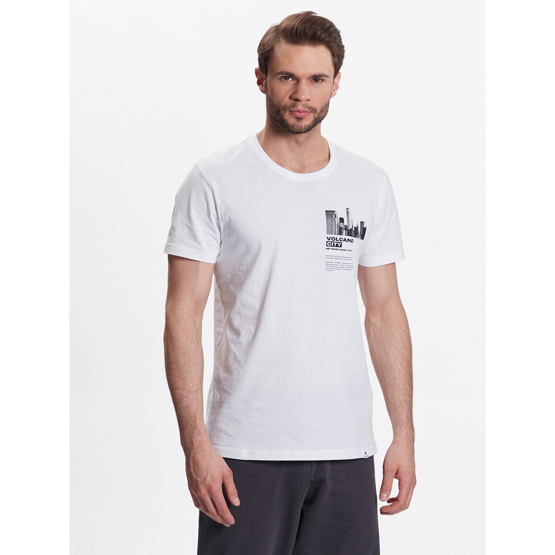 Volcano Тишърт T-Luminary M02014-S23 Бял Regular Fit - Pepit.bg