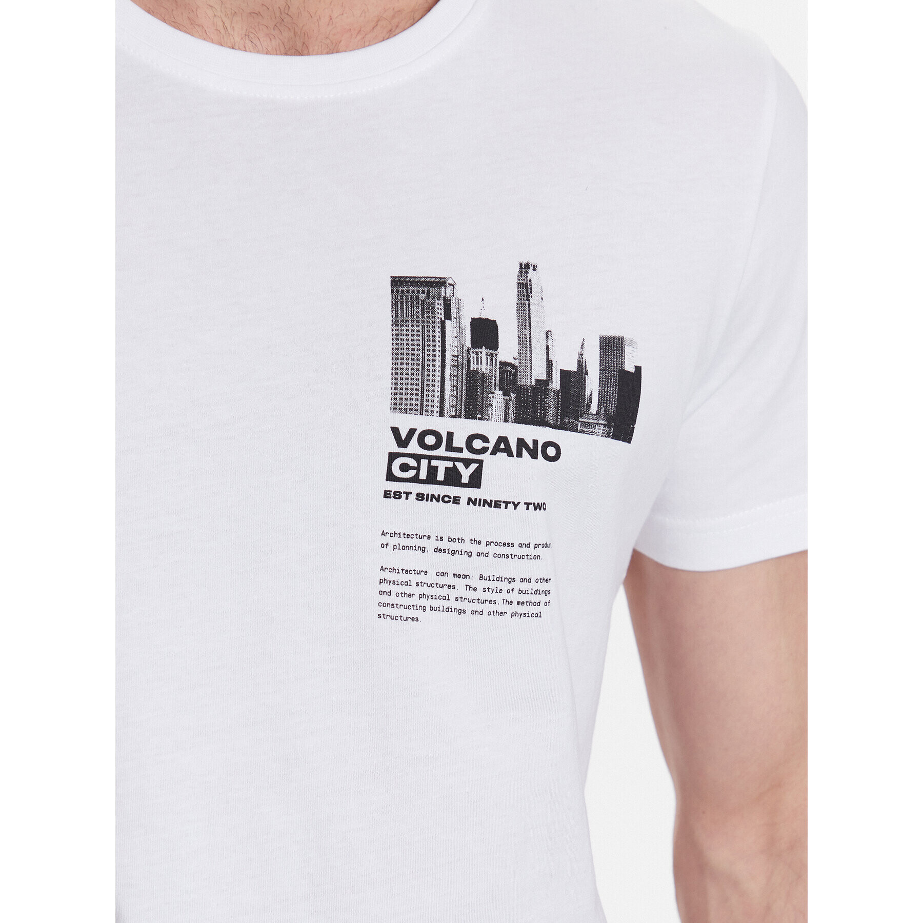 Volcano Тишърт T-Luminary M02014-S23 Бял Regular Fit - Pepit.bg