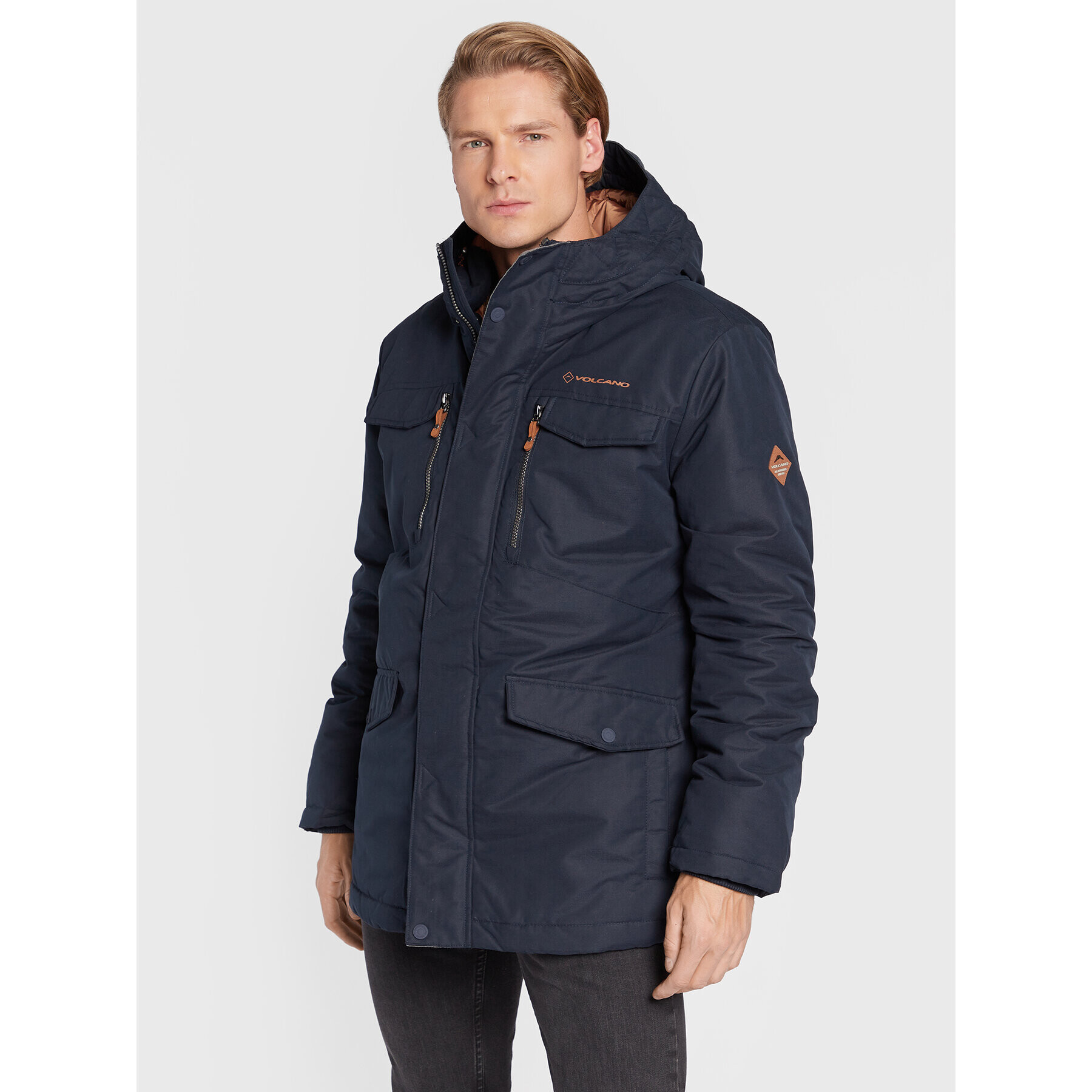 Volcano Зимно яке J-Alys M06097-W23 Тъмносин Regular Fit - Pepit.bg