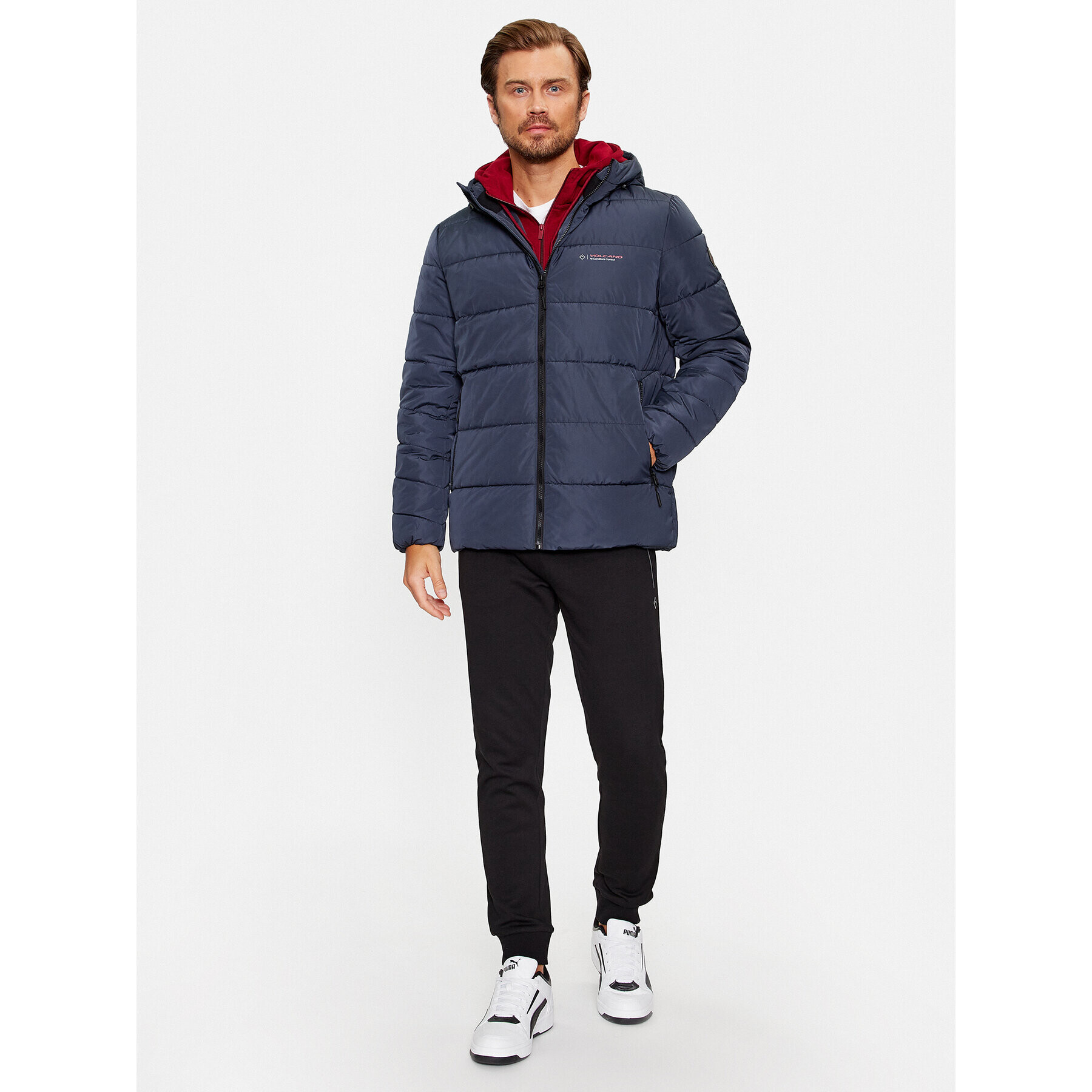 Volcano Зимно яке J-Lyss M06186-W24 Тъмносин Regular Fit - Pepit.bg