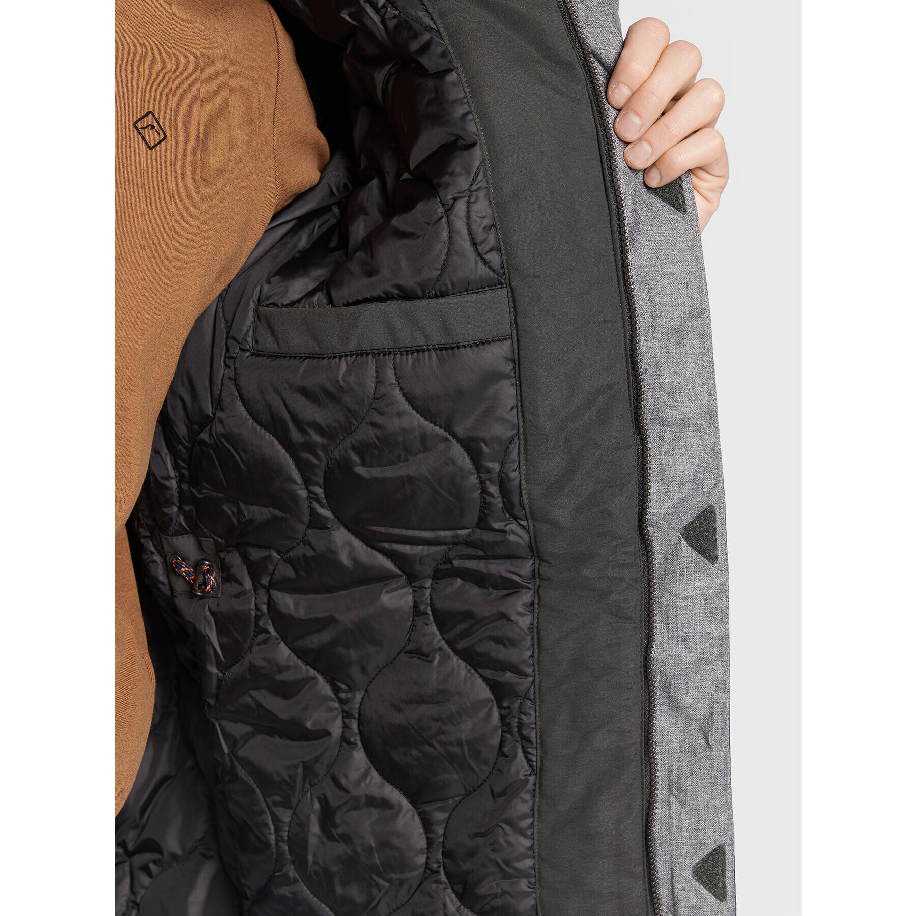 Volcano Зимно яке J-Alys M06097-W23 Сив Regular Fit - Pepit.bg