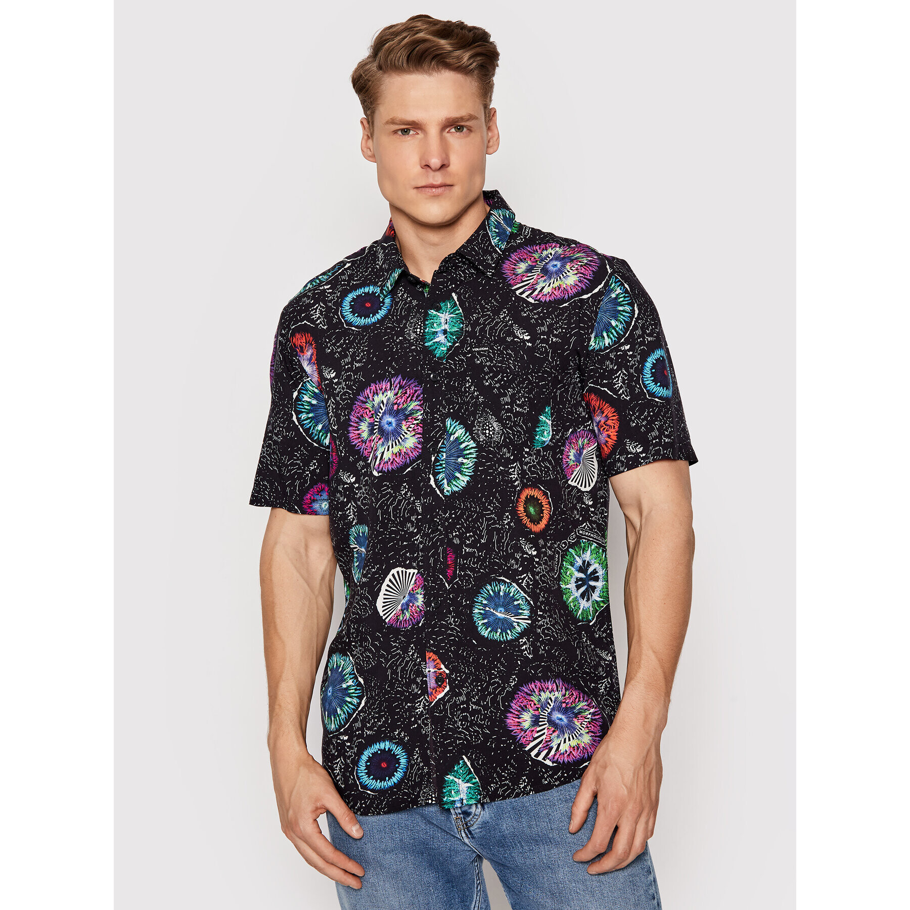 Volcom Риза Coral Morph A0412110 Черен Classic Fit - Pepit.bg