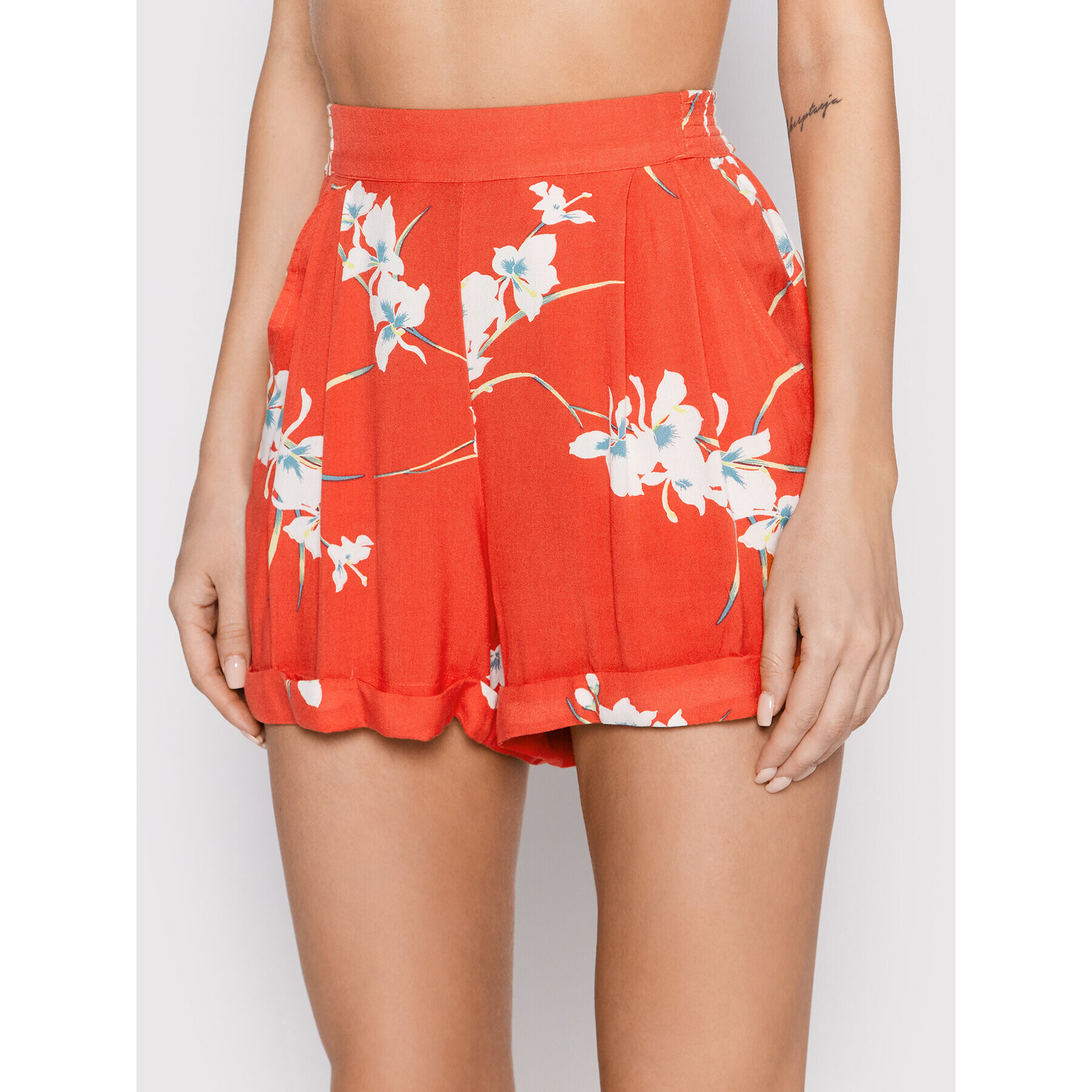 Volcom Шорти от плат Wanna Have Sun B0912202 Червен Regular Fit - Pepit.bg
