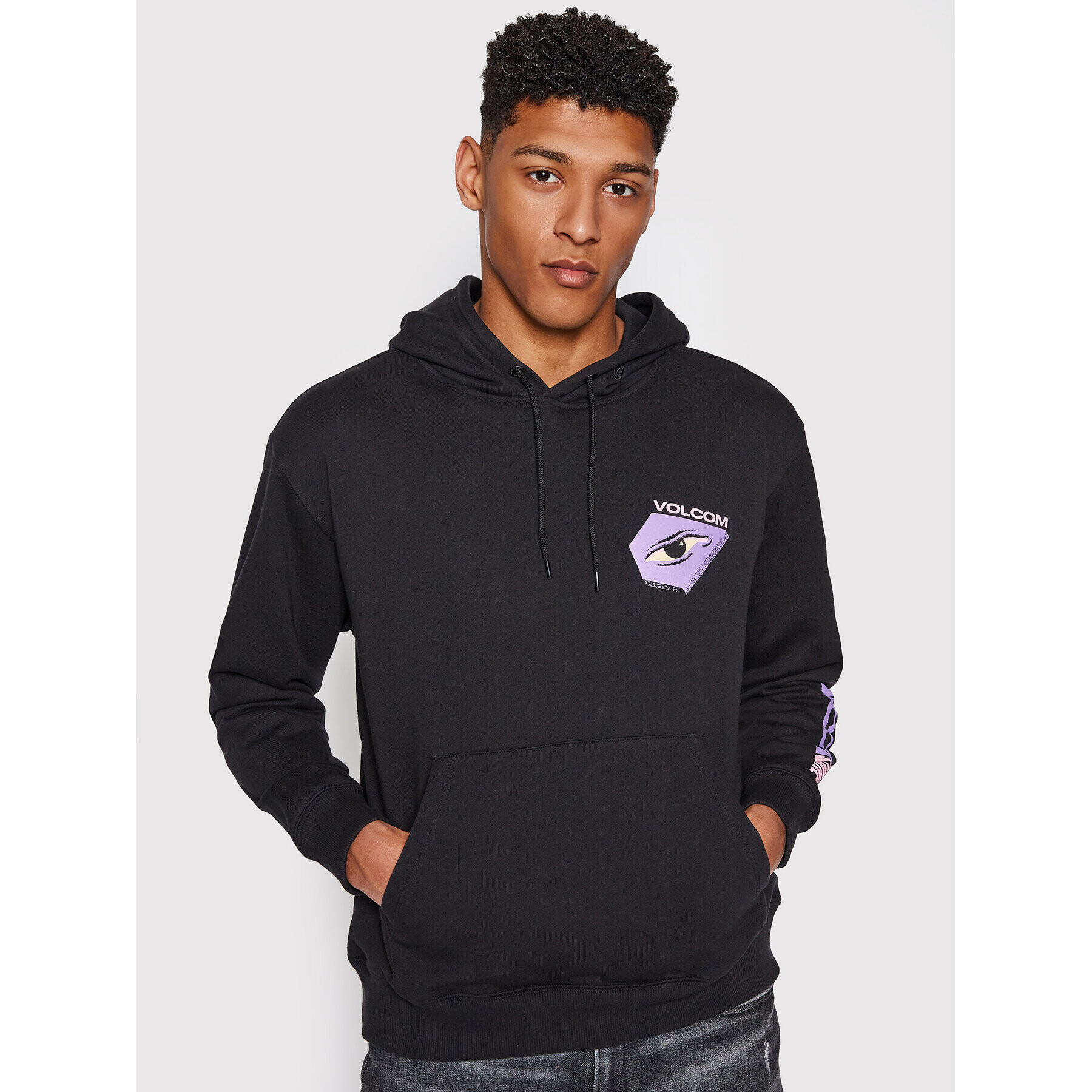 Volcom Суитшърт Max Loeffler A4112104 Черен Loose Fit - Pepit.bg