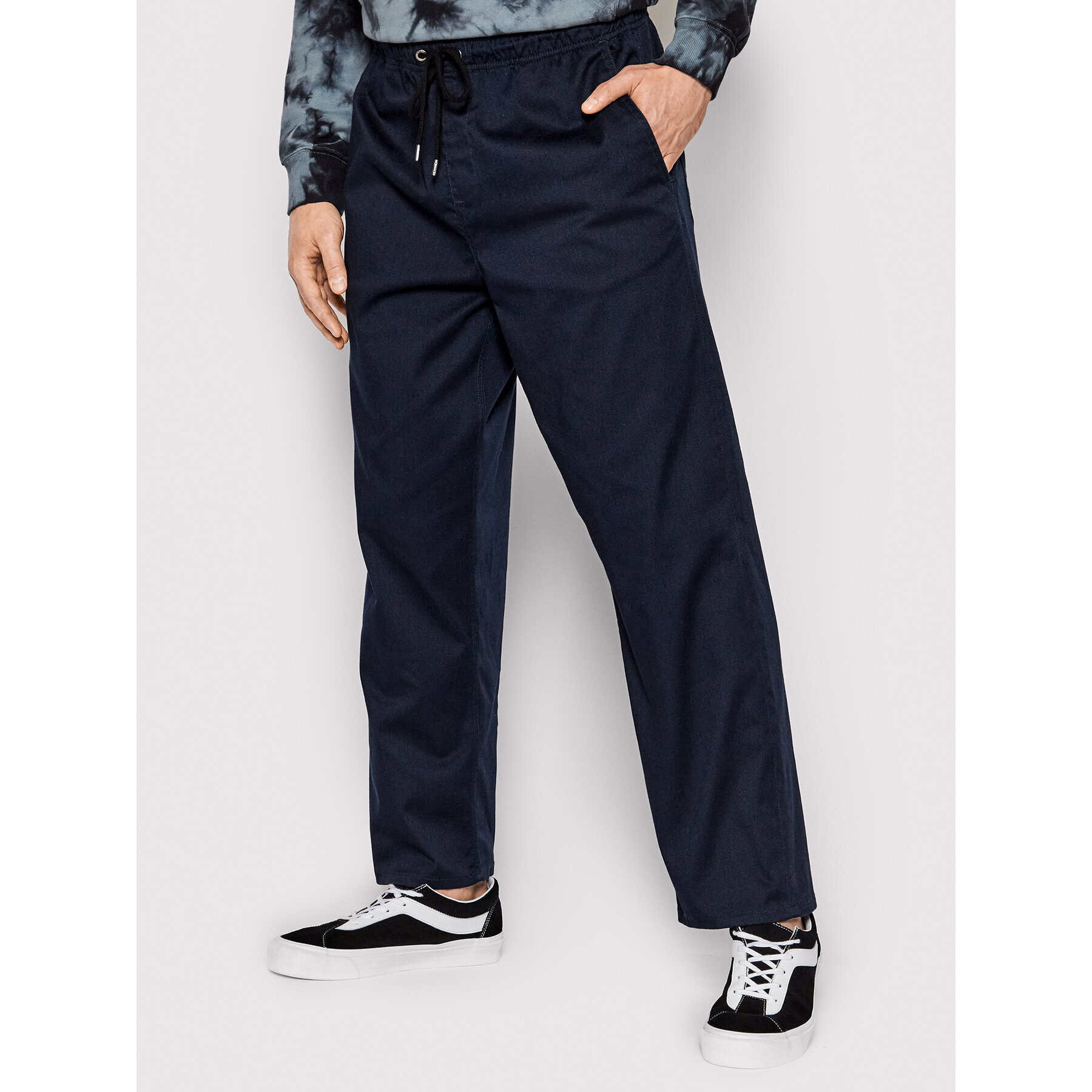 Volcom Текстилни панталони Outer Spaced Solid A1242004 Тъмносин Loose Fit - Pepit.bg