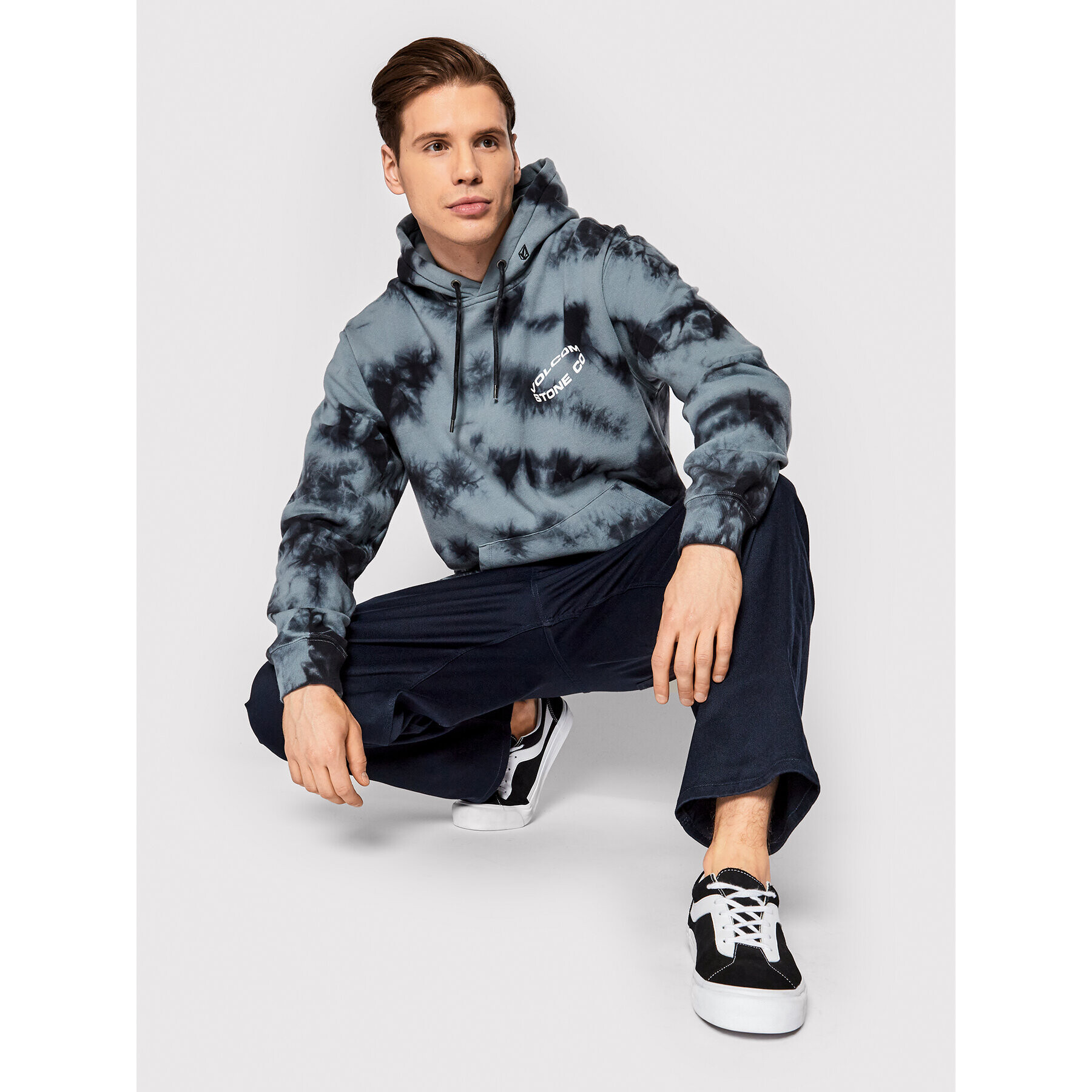 Volcom Текстилни панталони Outer Spaced Solid A1242004 Тъмносин Loose Fit - Pepit.bg