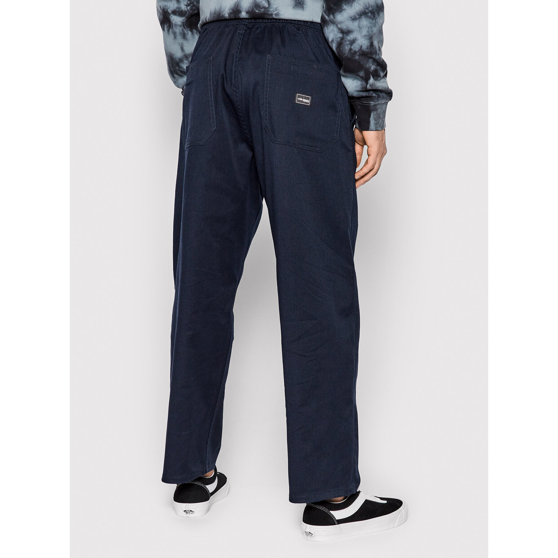 Volcom Текстилни панталони Outer Spaced Solid A1242004 Тъмносин Loose Fit - Pepit.bg