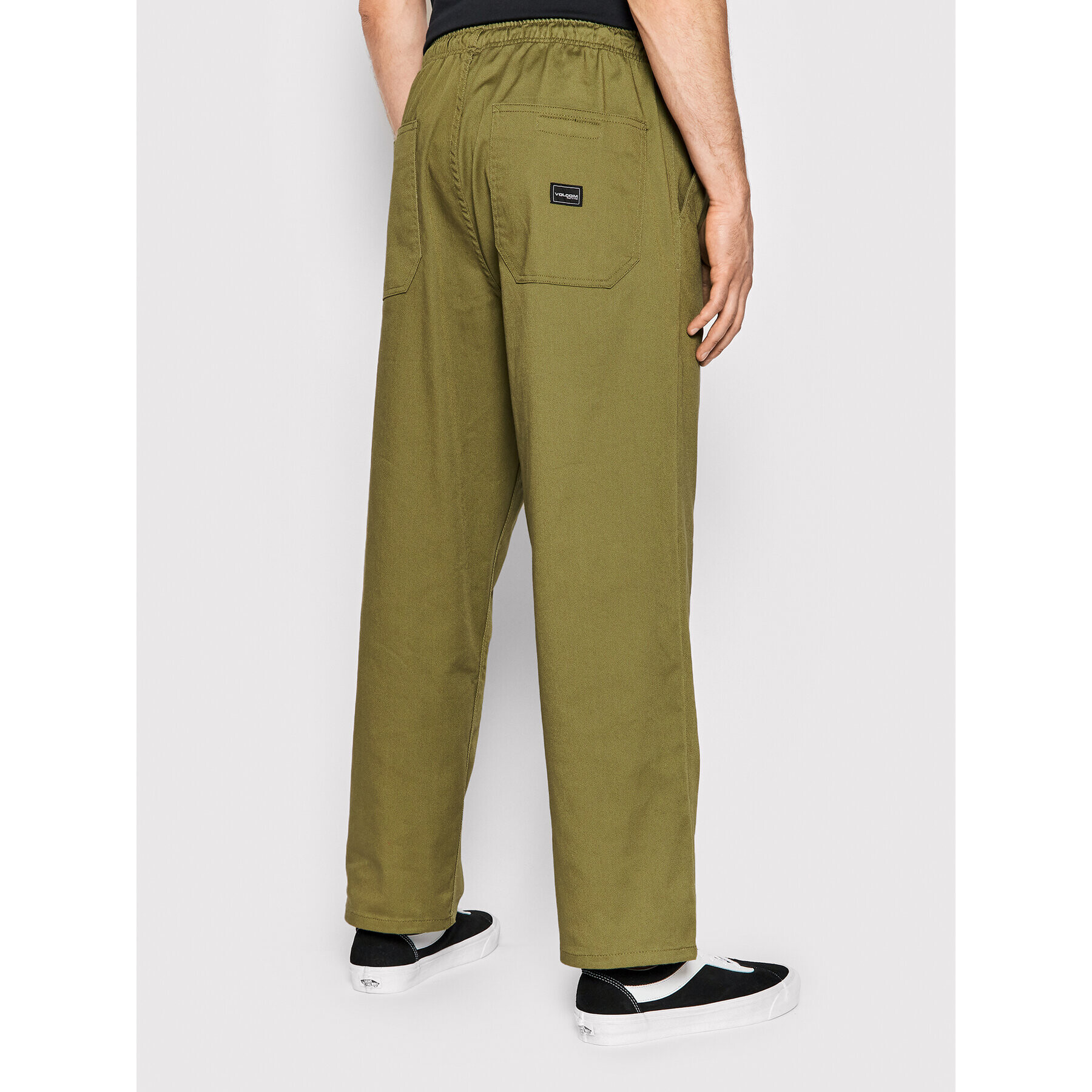 Volcom Текстилни панталони Outer Spaced Solid A1242004 Зелен Loose Fit - Pepit.bg