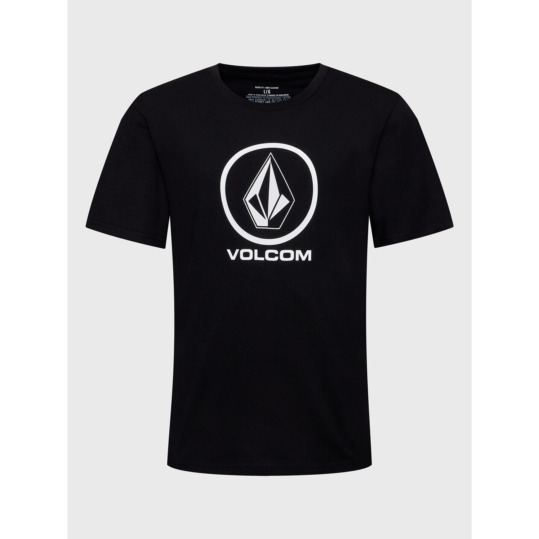 Volcom Тишърт Crips Stone A3512352 Черен Regular Fit - Pepit.bg