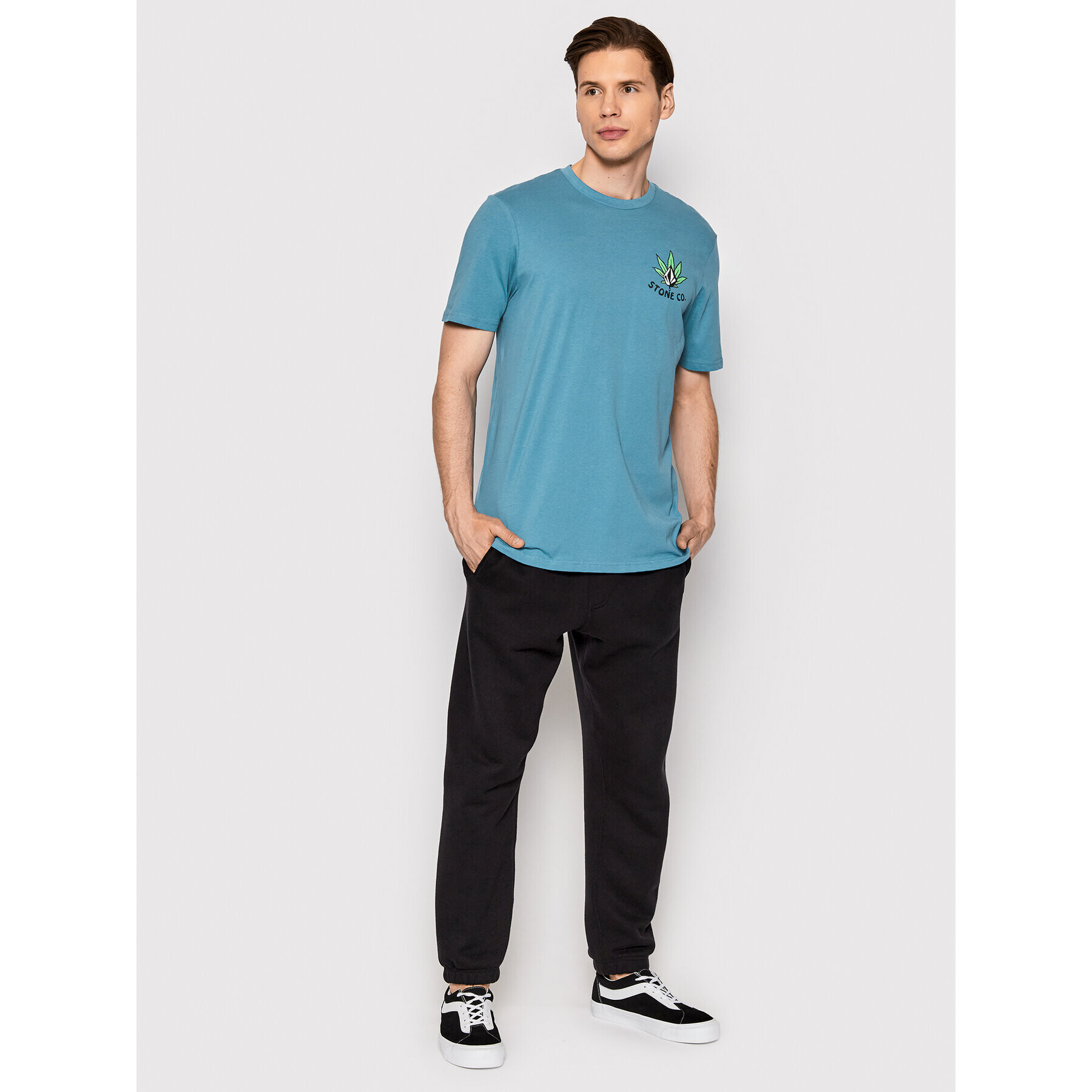 Volcom Тишърт Kind Shine A5012207 Син Classic Fit - Pepit.bg