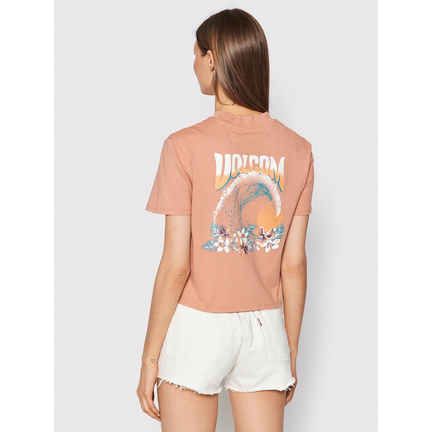 Volcom Тишърт Pocket Dial B3512201 Розов Relaxed Fit - Pepit.bg