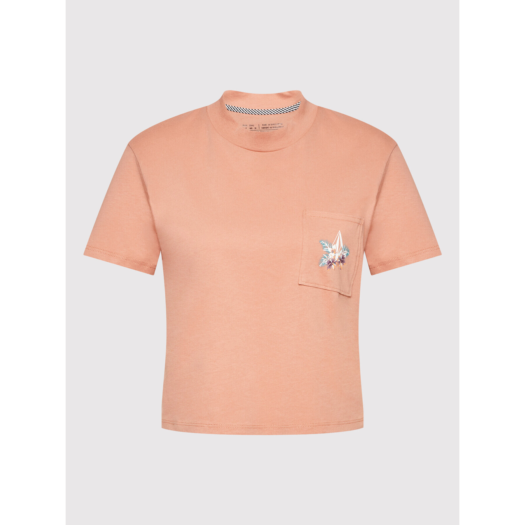 Volcom Тишърт Pocket Dial B3512201 Розов Relaxed Fit - Pepit.bg