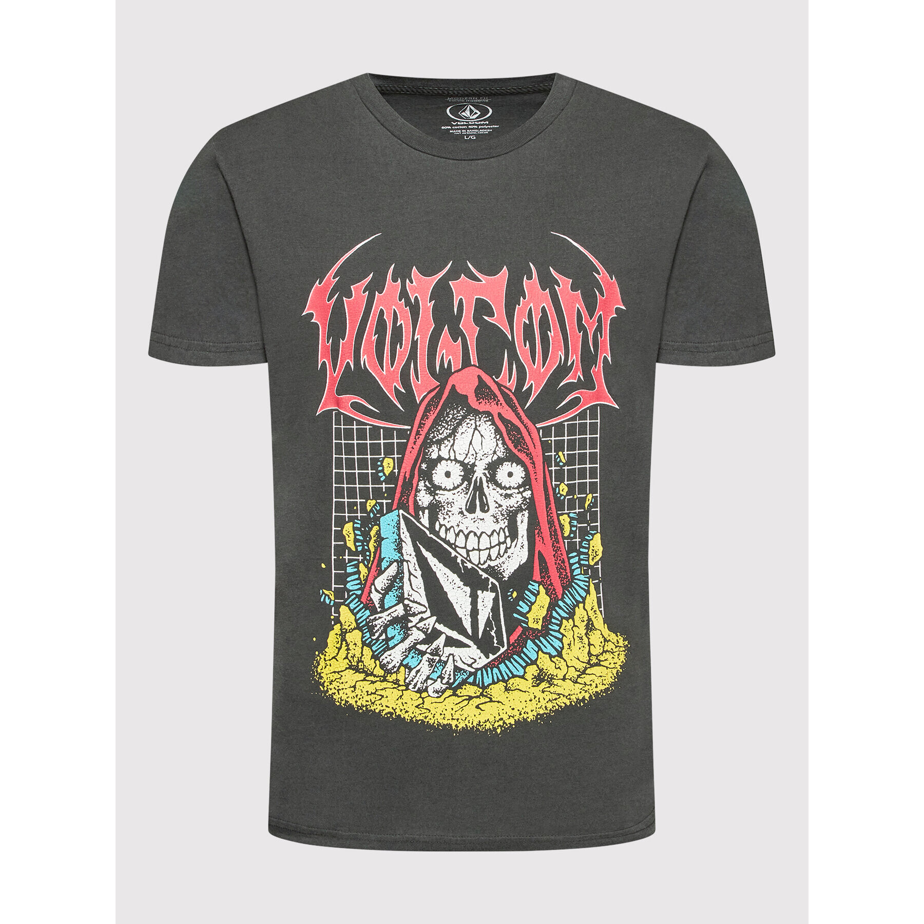 Volcom Тишърт Skate Vitals Crypt Ripper A5212203 Черен Modern Fit - Pepit.bg