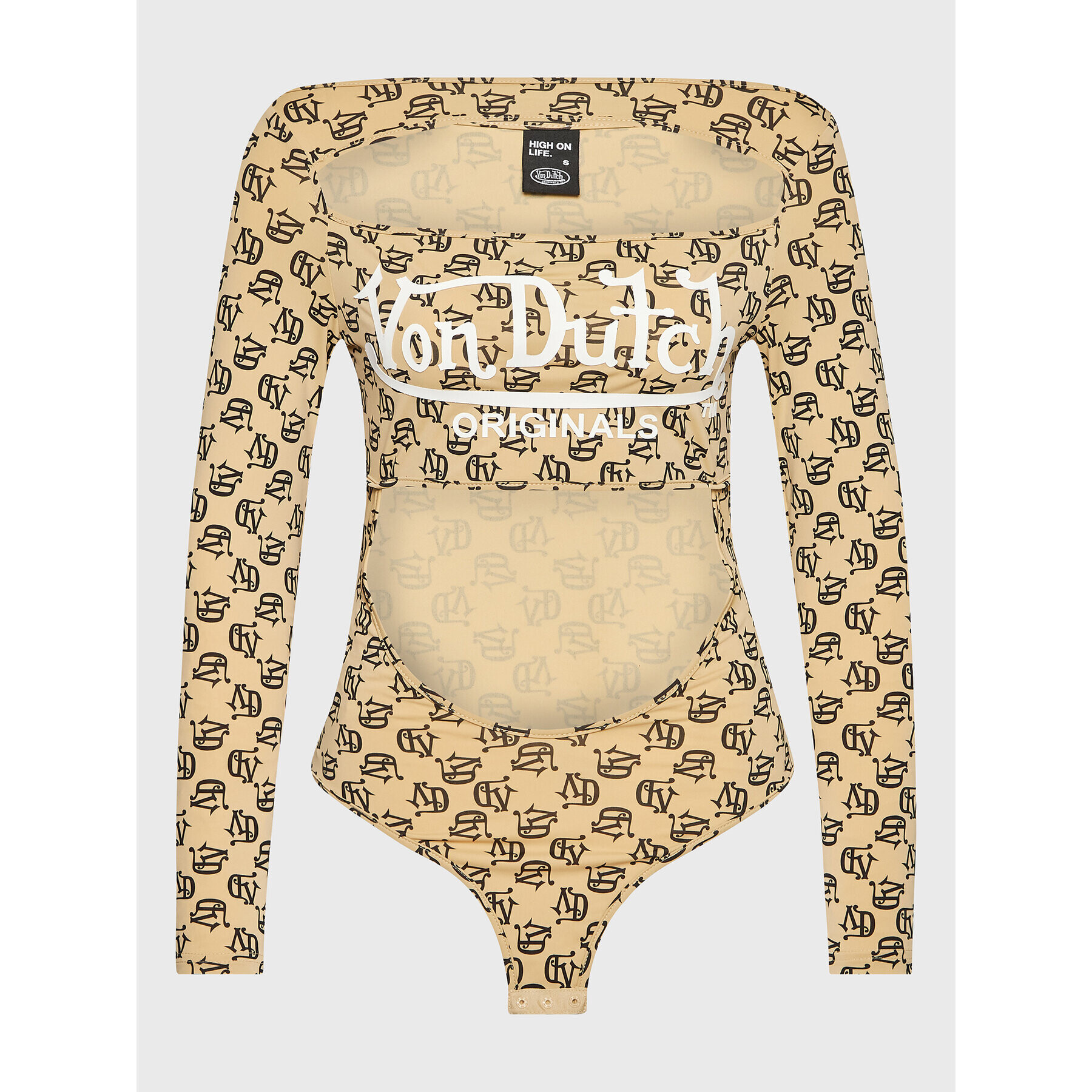 Von Dutch Боди Slawa 6 224 018 Бежов Slim Fit - Pepit.bg