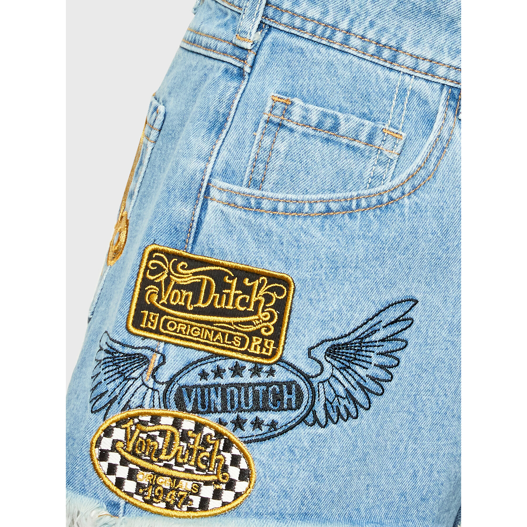 Von Dutch Дънкови шорти Emery 6 210 001 Син Regular Fit - Pepit.bg