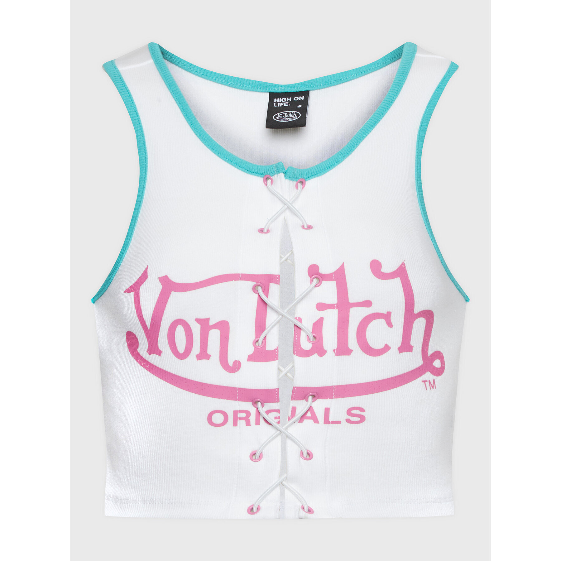 Von Dutch топ Sunny 6231058 Бял Slim Fit - Pepit.bg