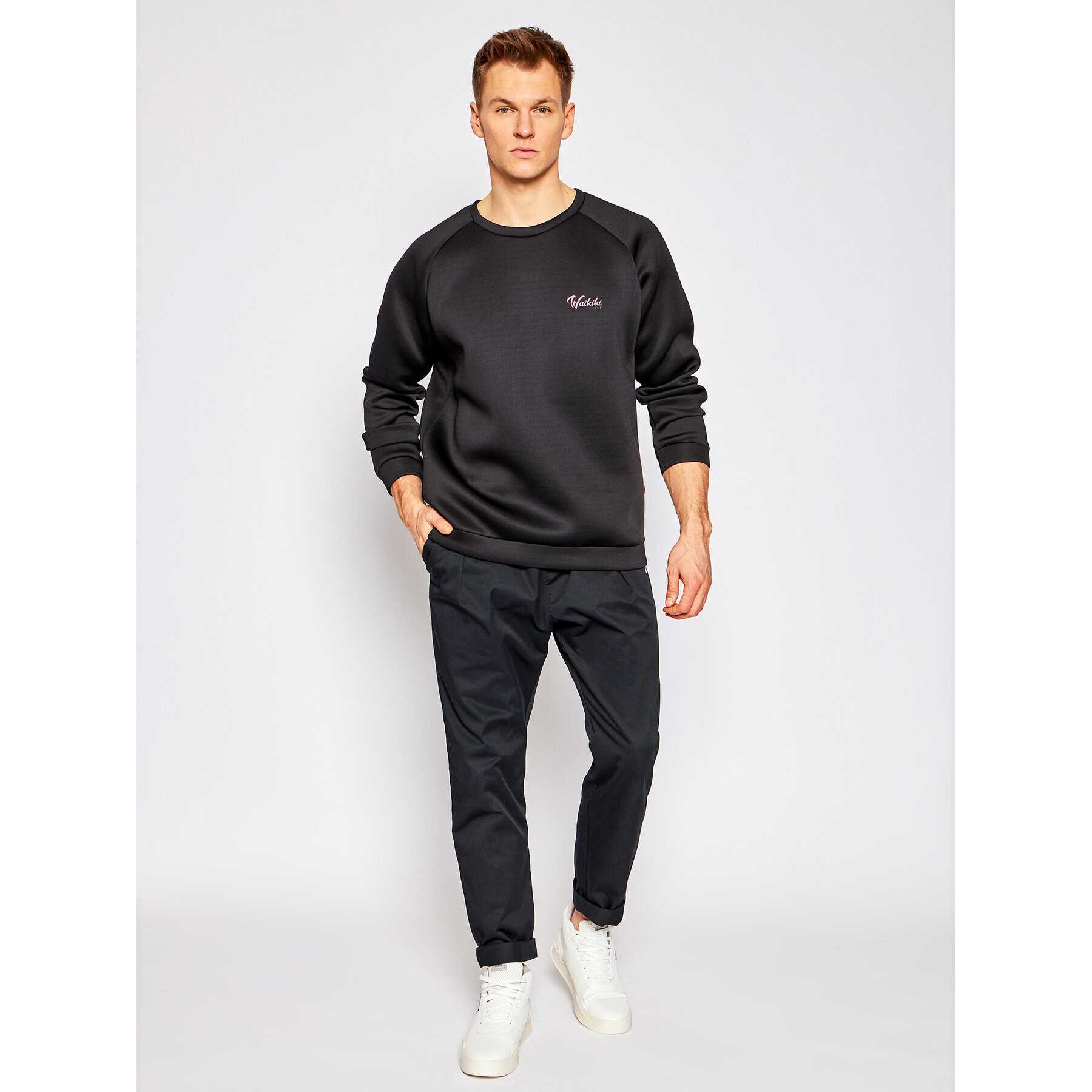 Waikiki Vibe Суитшърт Surf Vibe Черен Regular Fit - Pepit.bg