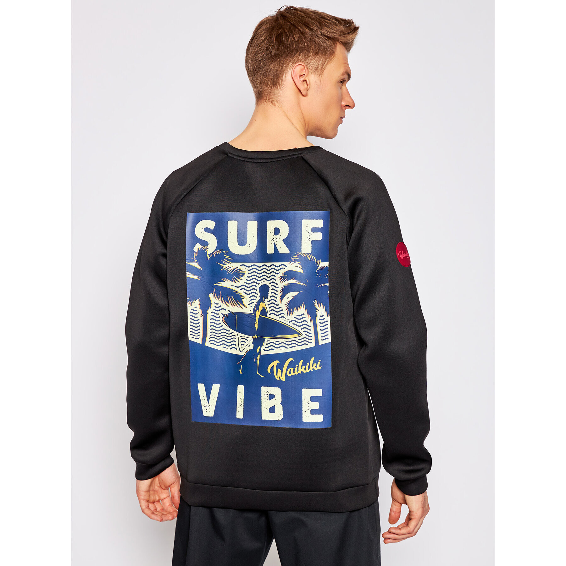 Waikiki Vibe Суитшърт Surf Vibe Черен Regular Fit - Pepit.bg