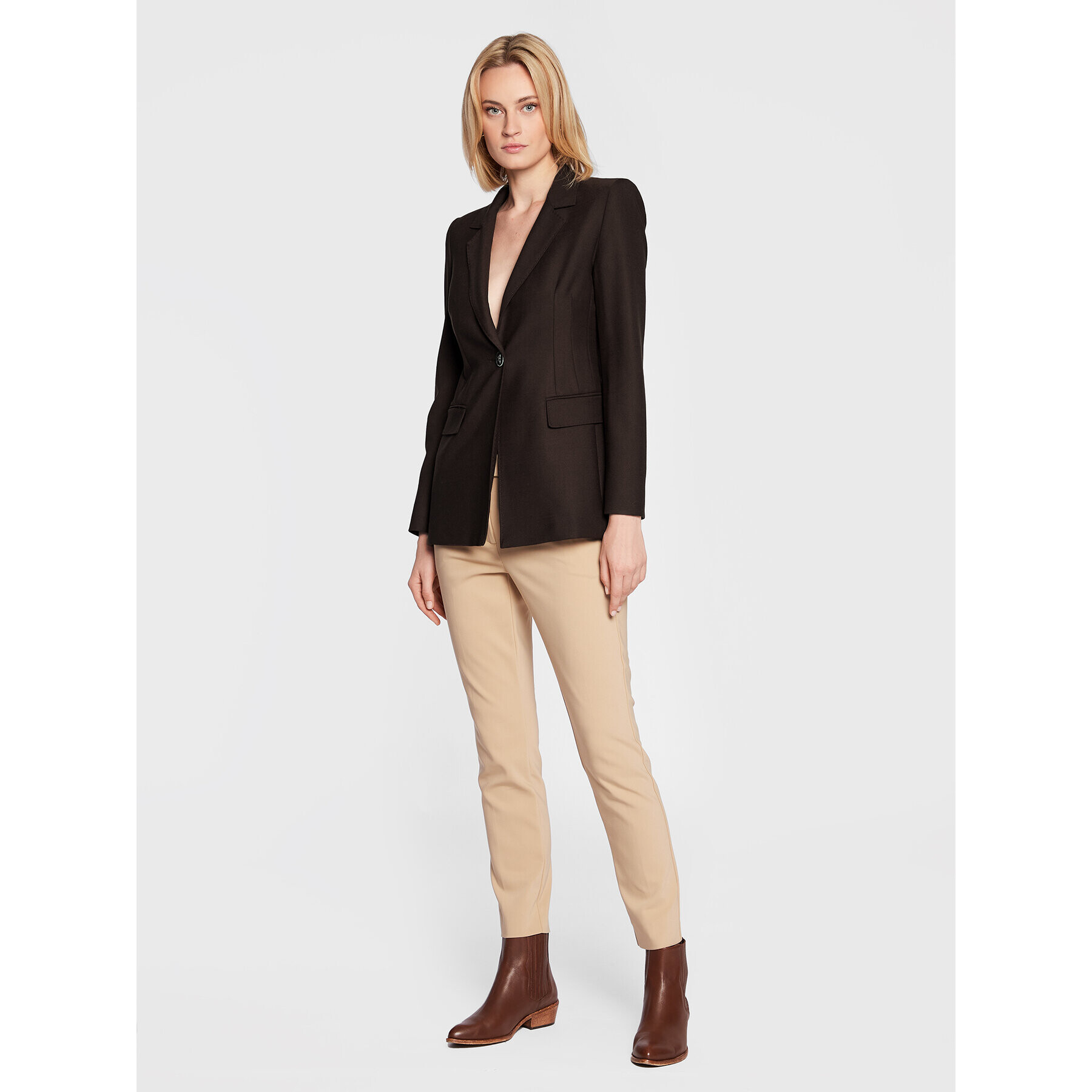 Weekend Max Mara Боти Jolly 57910122600 Кафяв - Pepit.bg