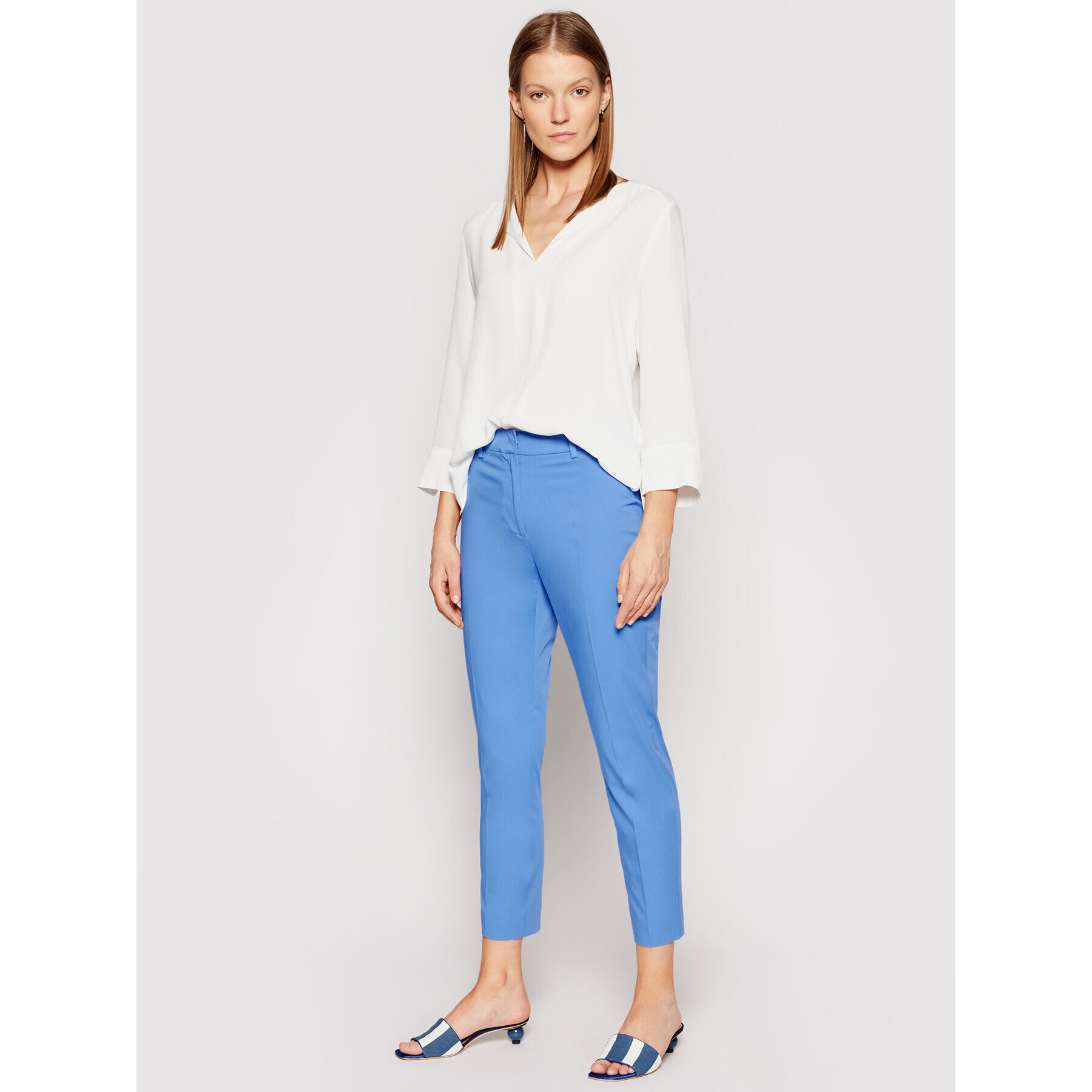 Weekend Max Mara Чино панталони Faraone 51310611 Син Regular Fit - Pepit.bg