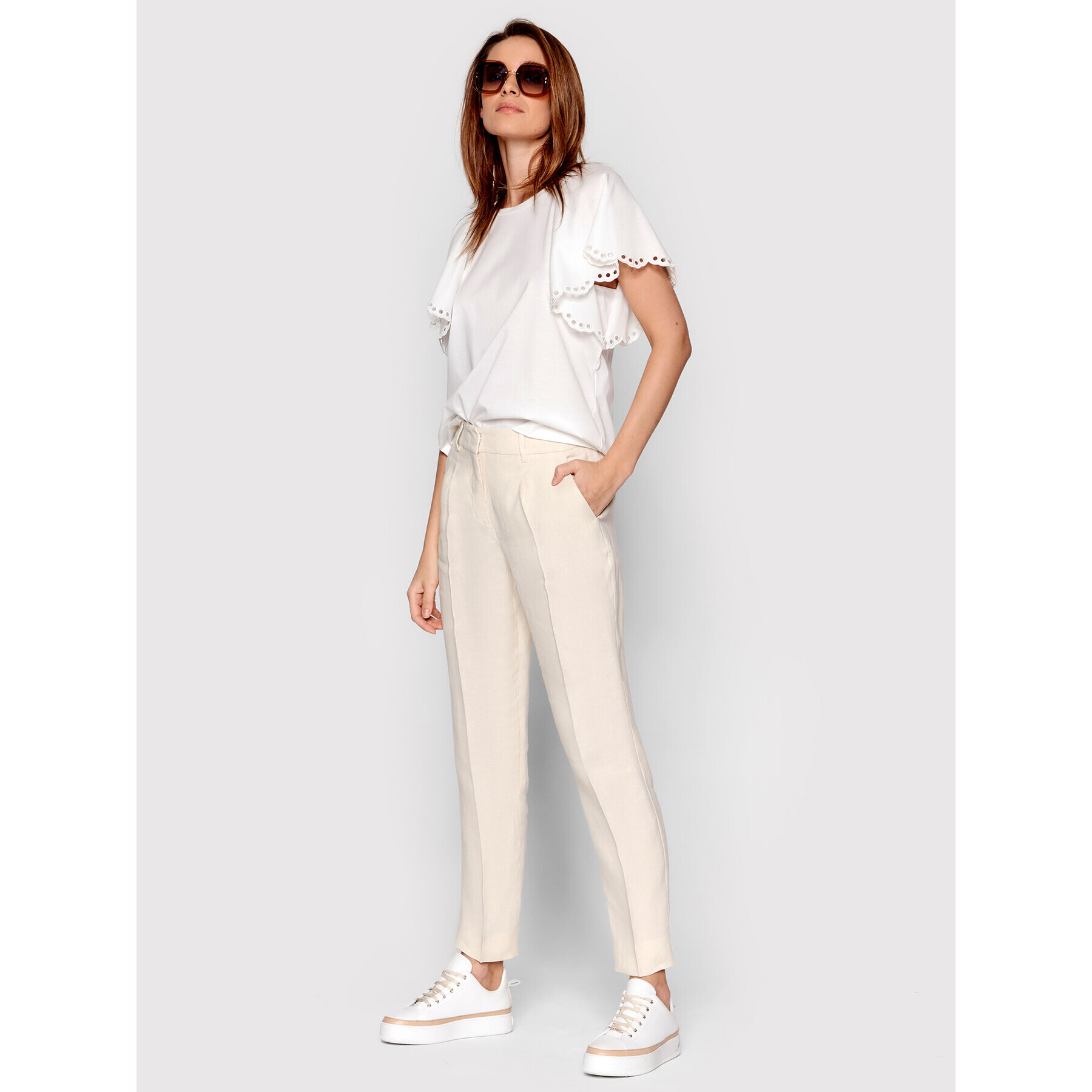 Weekend Max Mara Чино панталони Nobile 51310721 Бежов Regular Fit - Pepit.bg