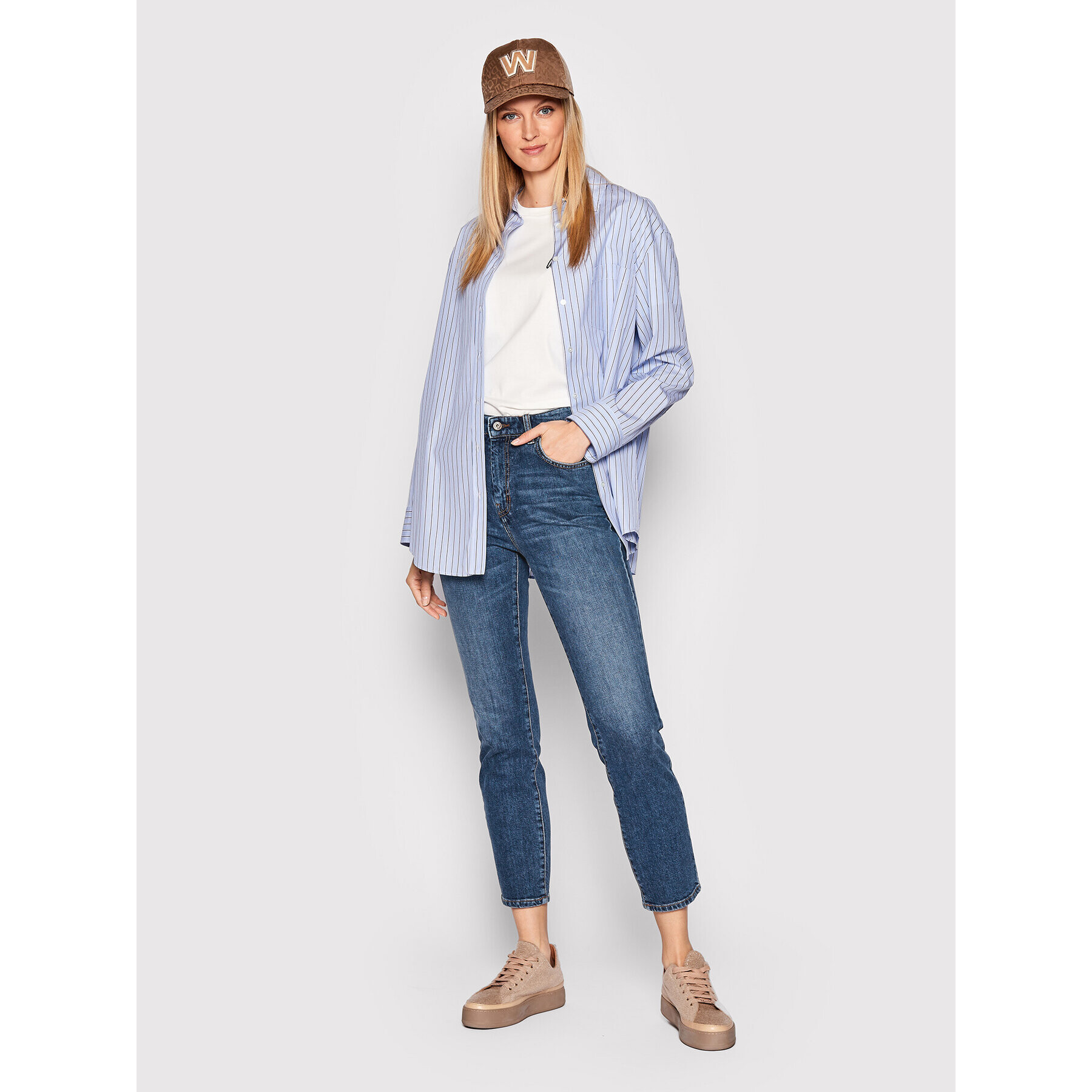 Weekend Max Mara Дънки Bergamo 51860129 Тъмносин Slim Fit - Pepit.bg