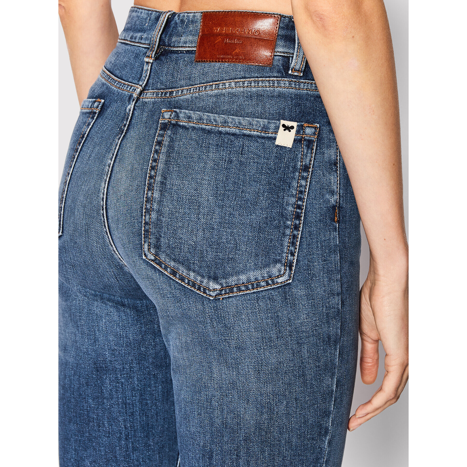 Weekend Max Mara Дънки Bergamo 51860129 Тъмносин Slim Fit - Pepit.bg