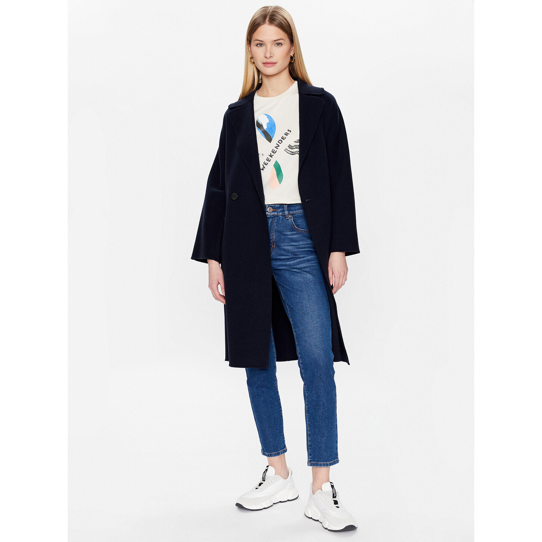 Weekend Max Mara Дънки Eufrate 2351810337 Тъмносин Relaxed Fit - Pepit.bg