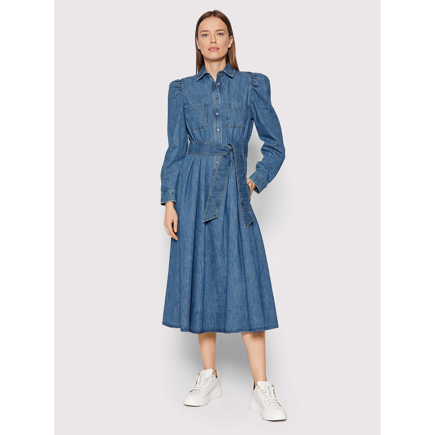 Weekend Max Mara Дънкова рокля Luana 52210727 Тъмносин Regular Fit - Pepit.bg