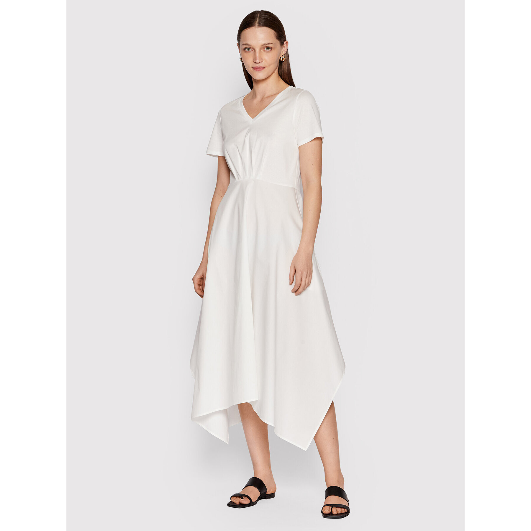 Weekend Max Mara Ежедневна рокля Martina 56210521 Бял Flare Fit - Pepit.bg