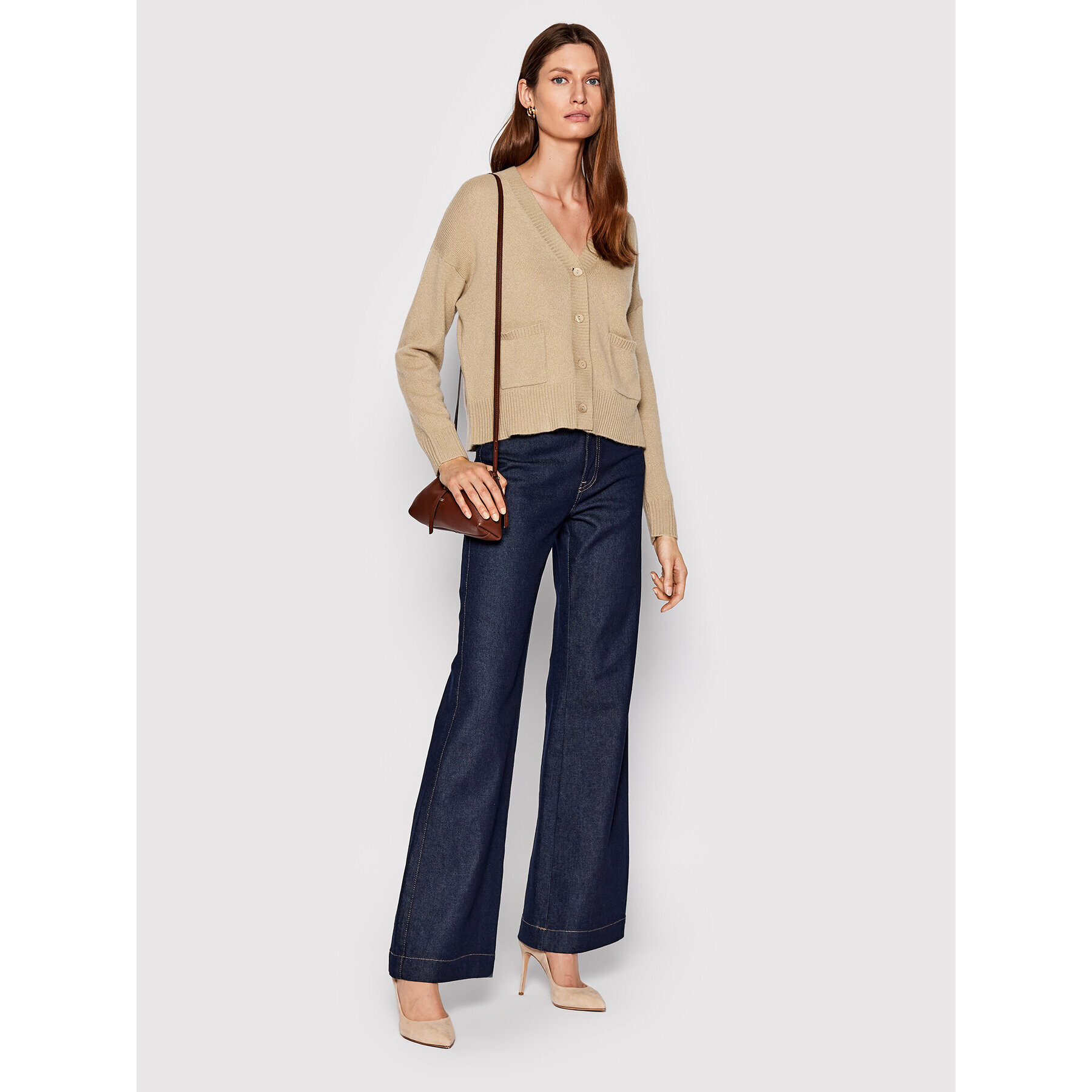Weekend Max Mara Кардиган Calamai 53460129 Бежов Regular Fit - Pepit.bg