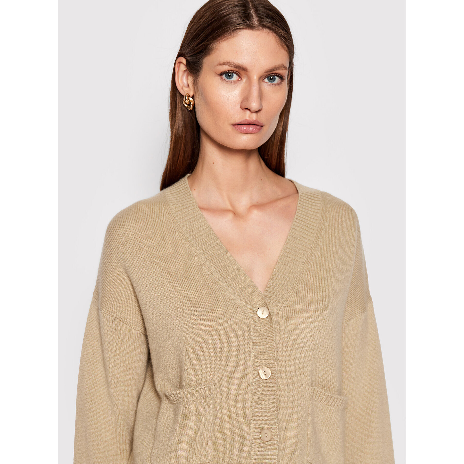 Weekend Max Mara Кардиган Calamai 53460129 Бежов Regular Fit - Pepit.bg