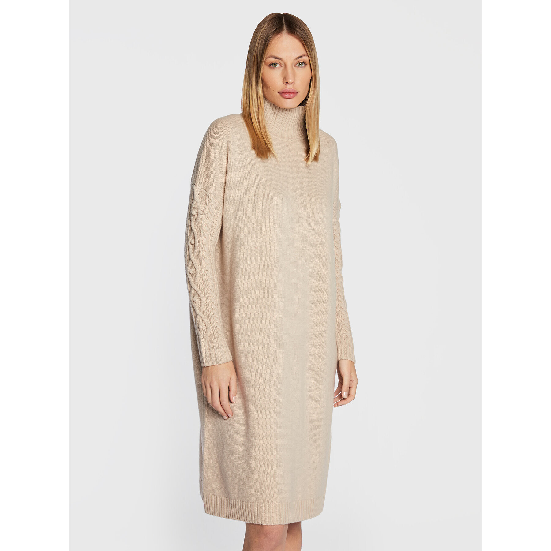 Weekend Max Mara Плетена рокля Ricard 53260123 Бежов Relaxed Fit - Pepit.bg