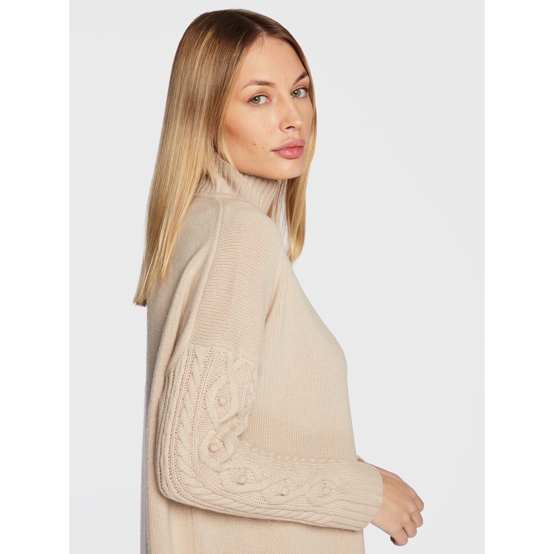 Weekend Max Mara Плетена рокля Ricard 53260123 Бежов Relaxed Fit - Pepit.bg