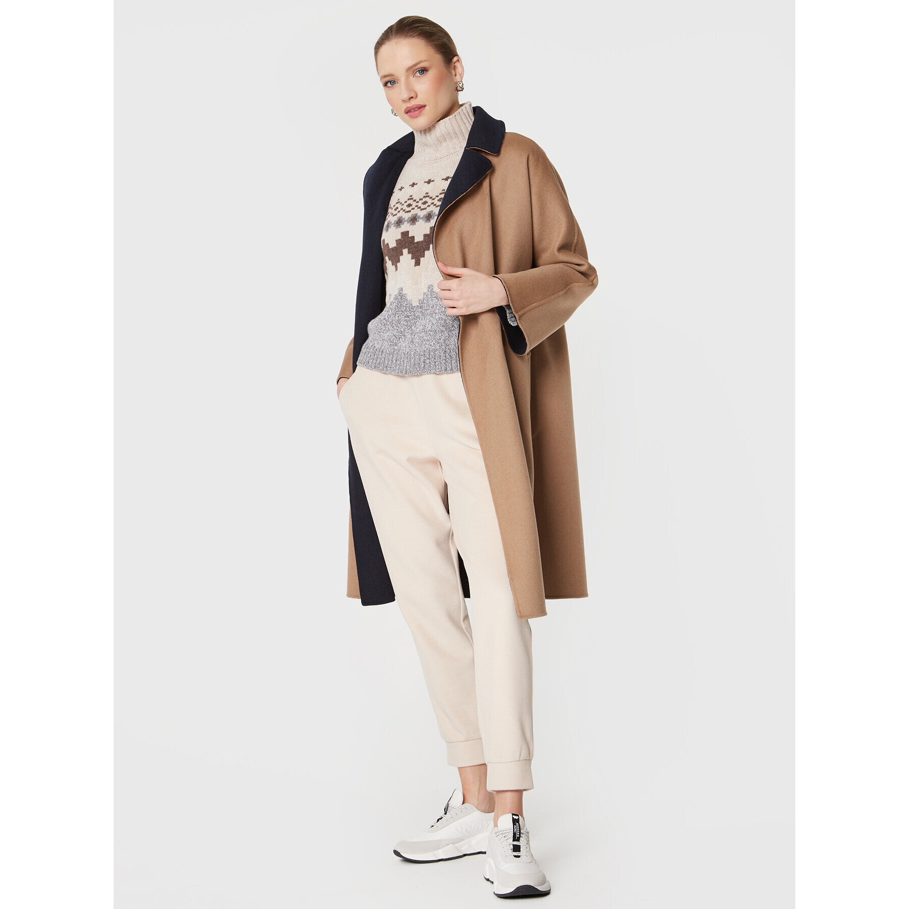 Weekend Max Mara Плетени панталони Pinne 57860423 Бежов Regular Fit - Pepit.bg