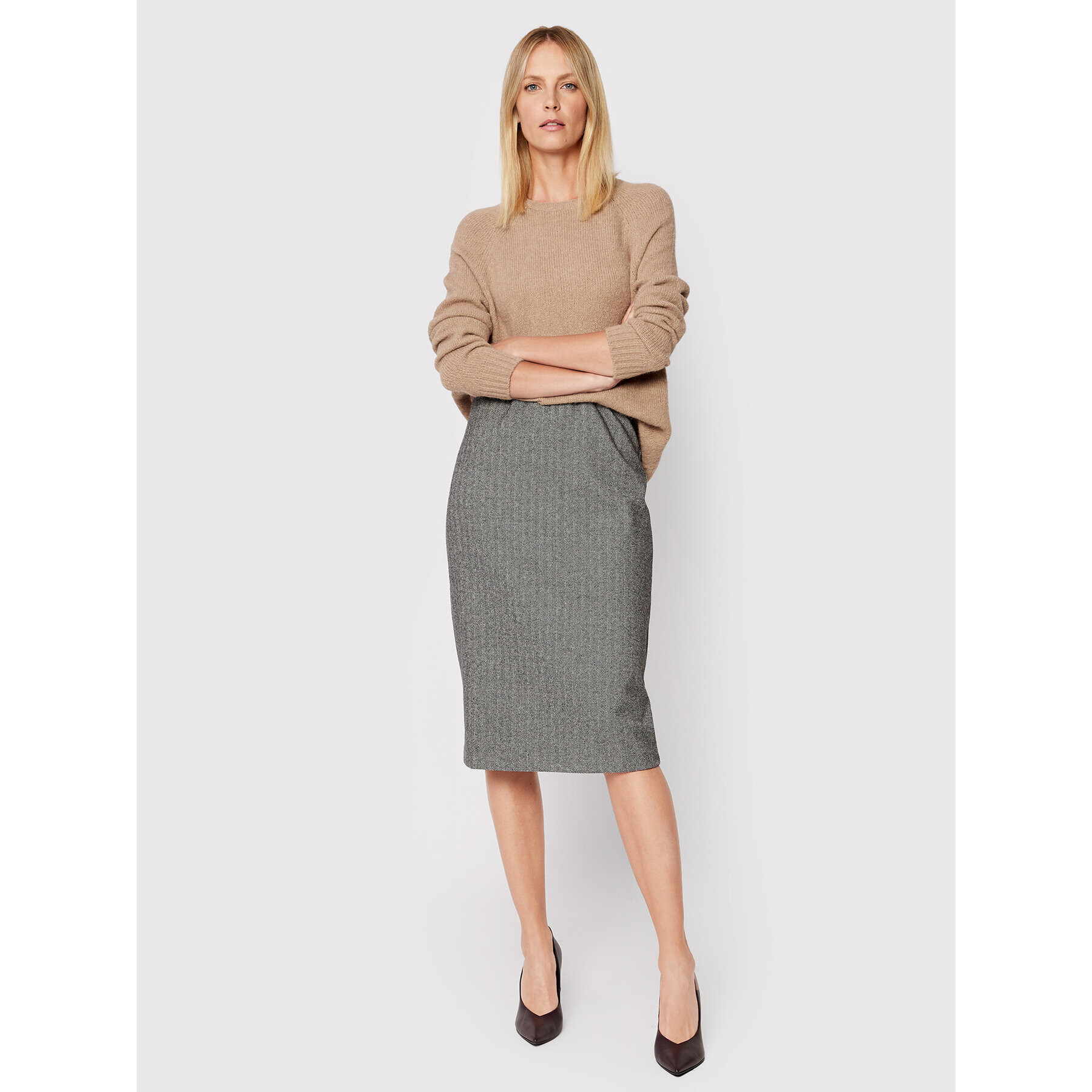 Weekend Max Mara Пола тип молив Fatima 57760123 Черен Slim Fit - Pepit.bg