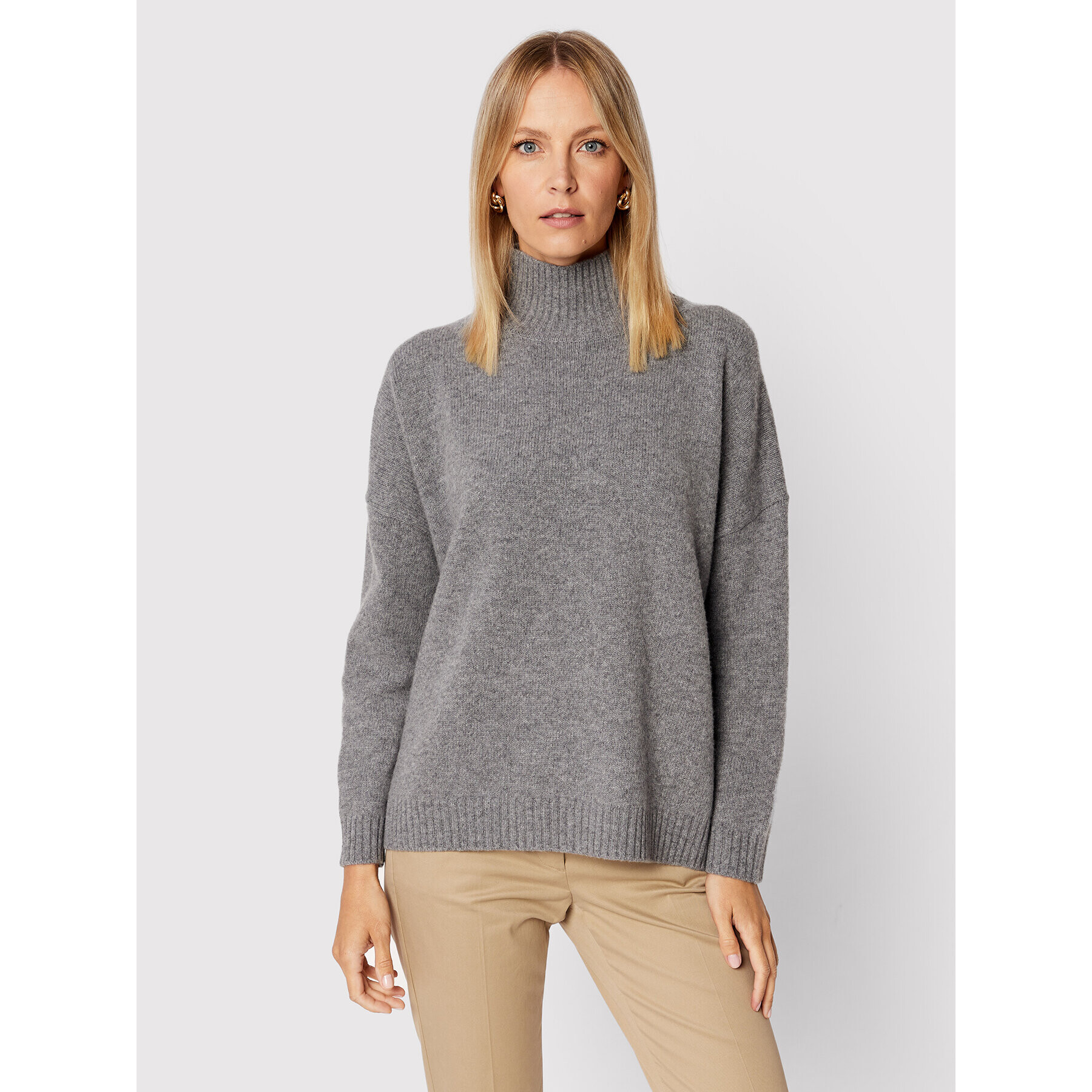 Weekend Max Mara Поло Benito 53661023 Сив Relaxed Fit - Pepit.bg