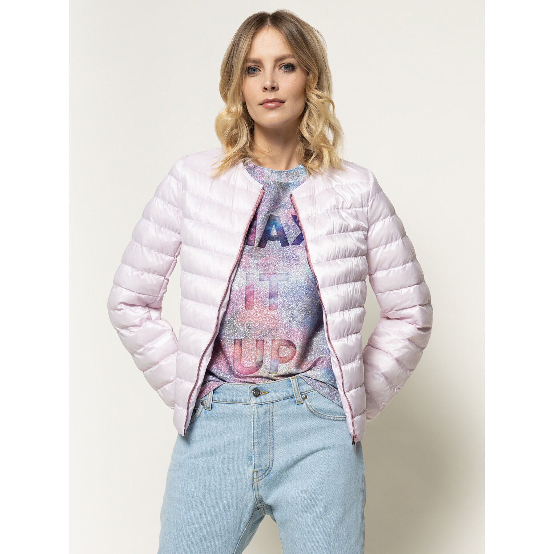 Weekend Max Mara Пухено яке Fiorire 54810407 Розов Regular Fit - Pepit.bg