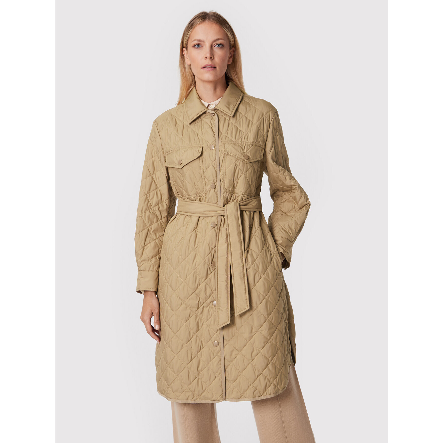 Weekend Max Mara Пухено яке Learco 54960129 Бежов Regular Fit - Pepit.bg